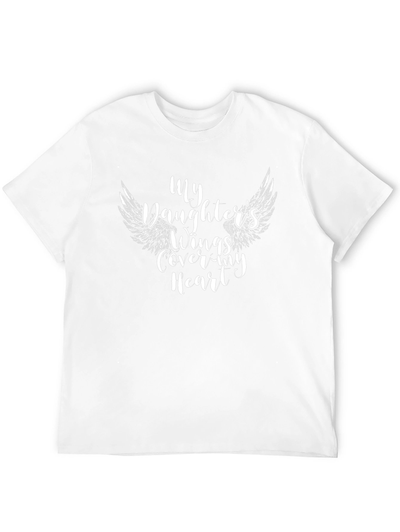 My Daughters Wings Cover My Heart Black T-Shirt