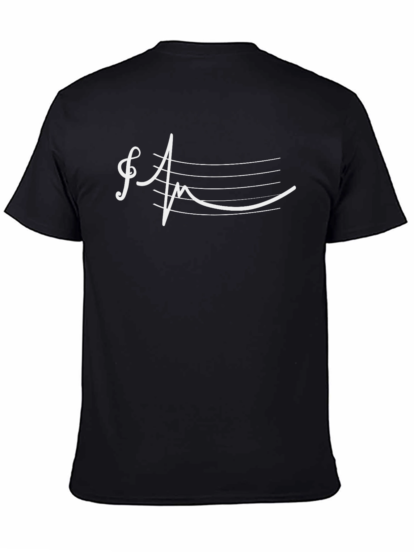 Musical Heartbeat T-Shirt - Black Cotton Tee