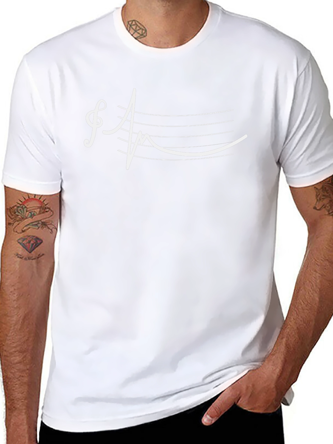 Musical Heartbeat T-Shirt - Black Cotton Tee