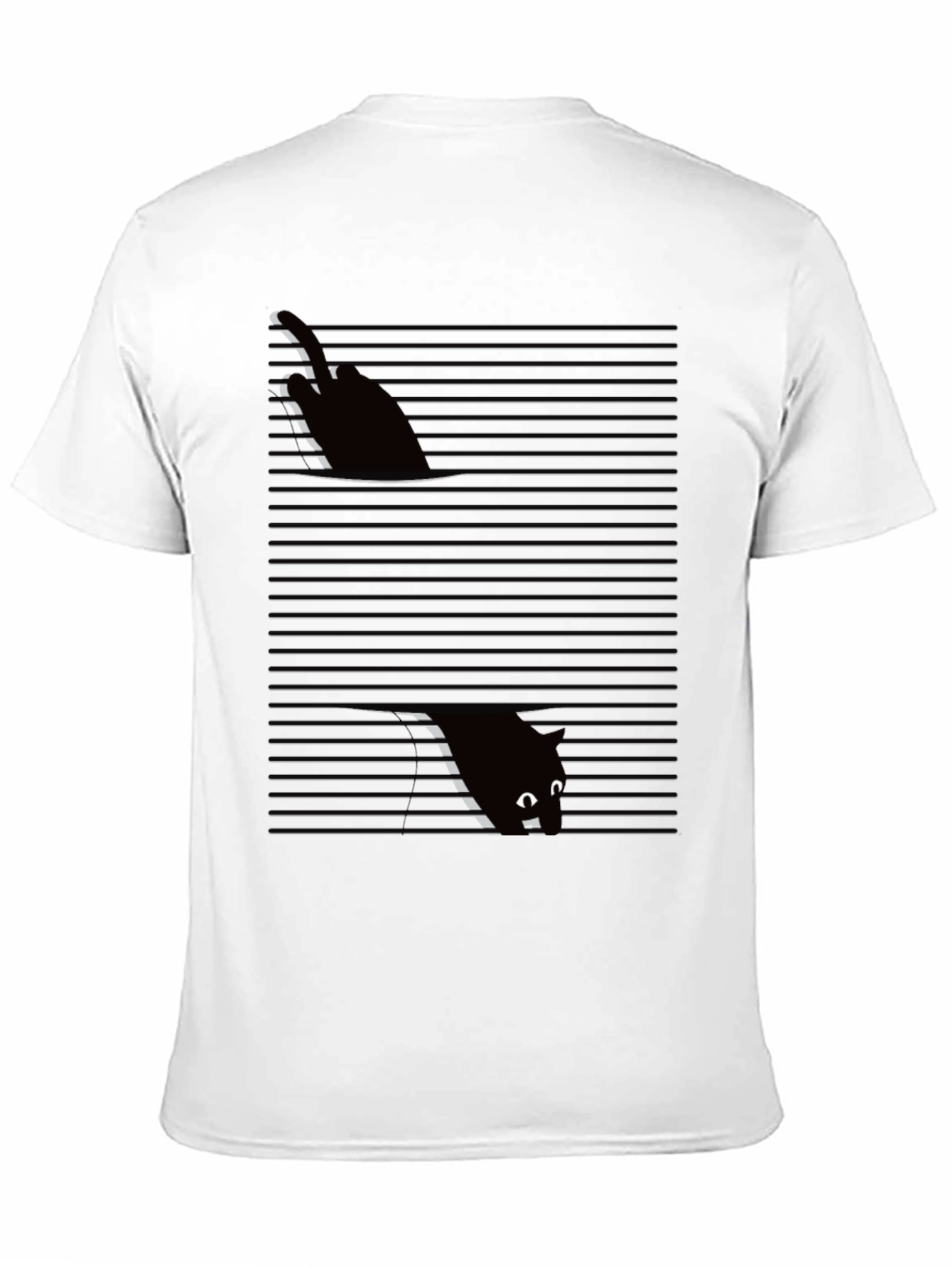 Peek-a-Boo Cat T-Shirt - Whimsical Graphic Tee