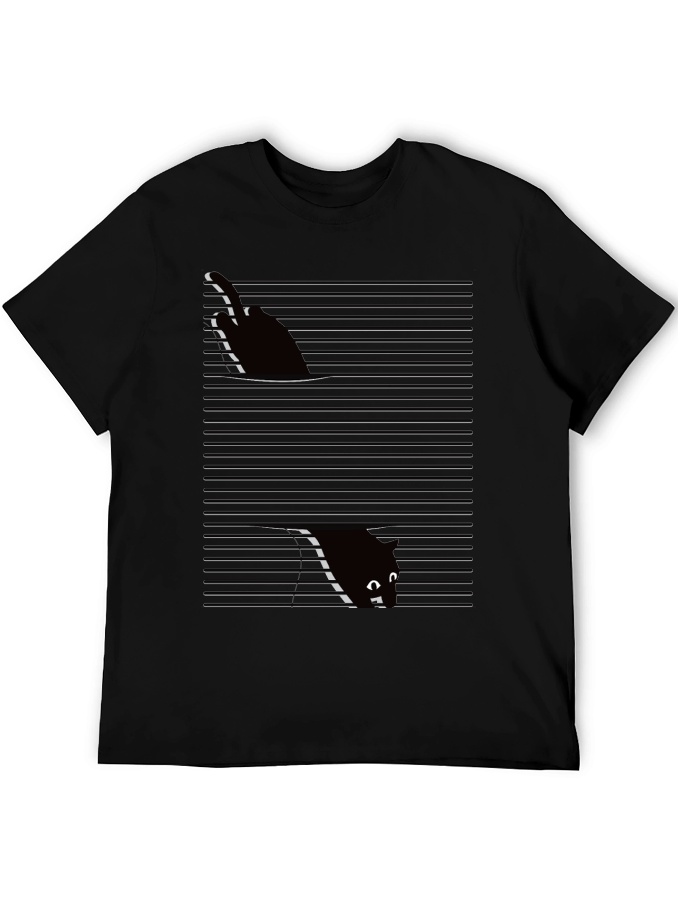 Peek-a-Boo Cat T-Shirt - Whimsical Graphic Tee