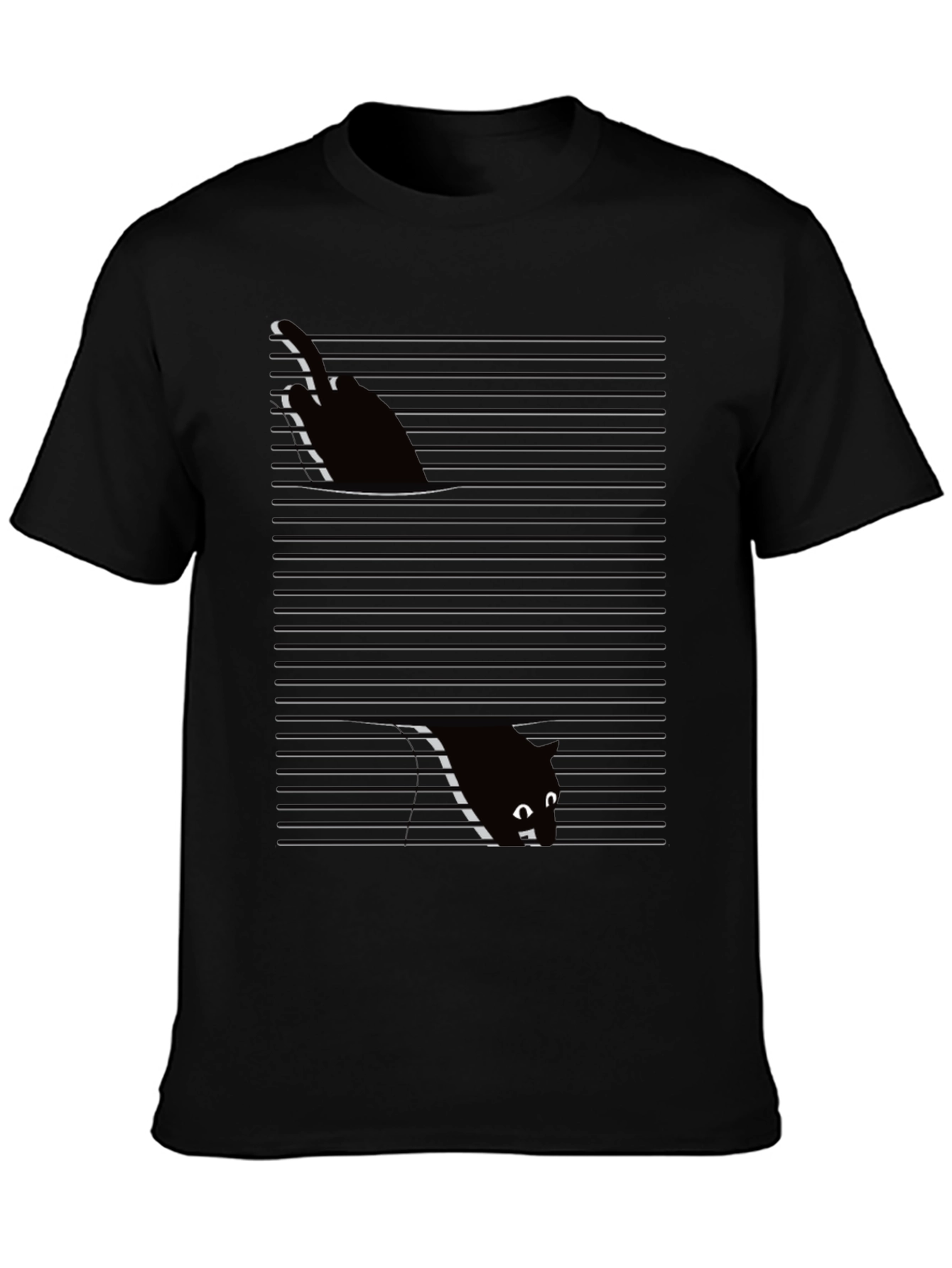 Peek-a-Boo Cat T-Shirt - Whimsical Graphic Tee