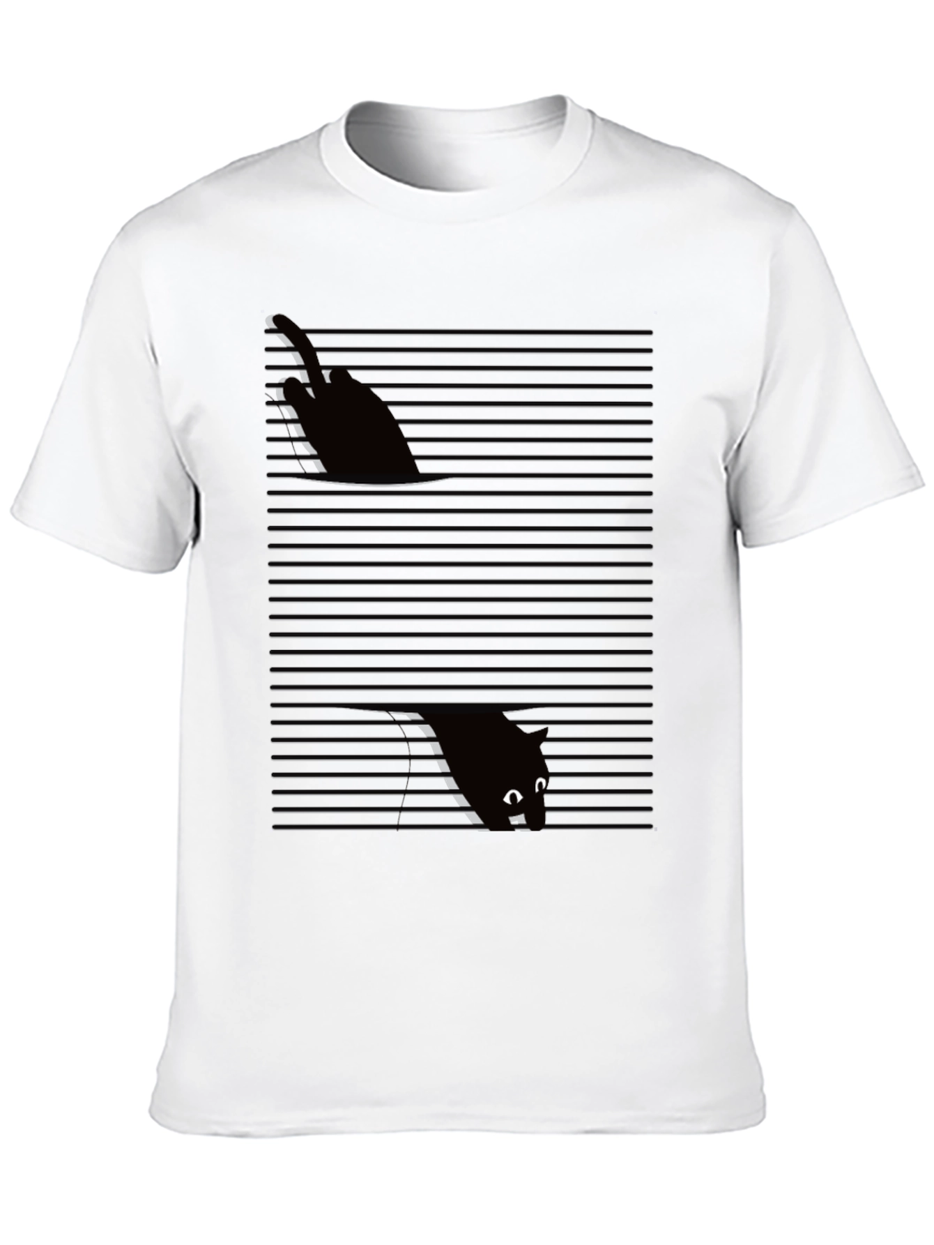 Peek-a-Boo Cat T-Shirt - Whimsical Graphic Tee