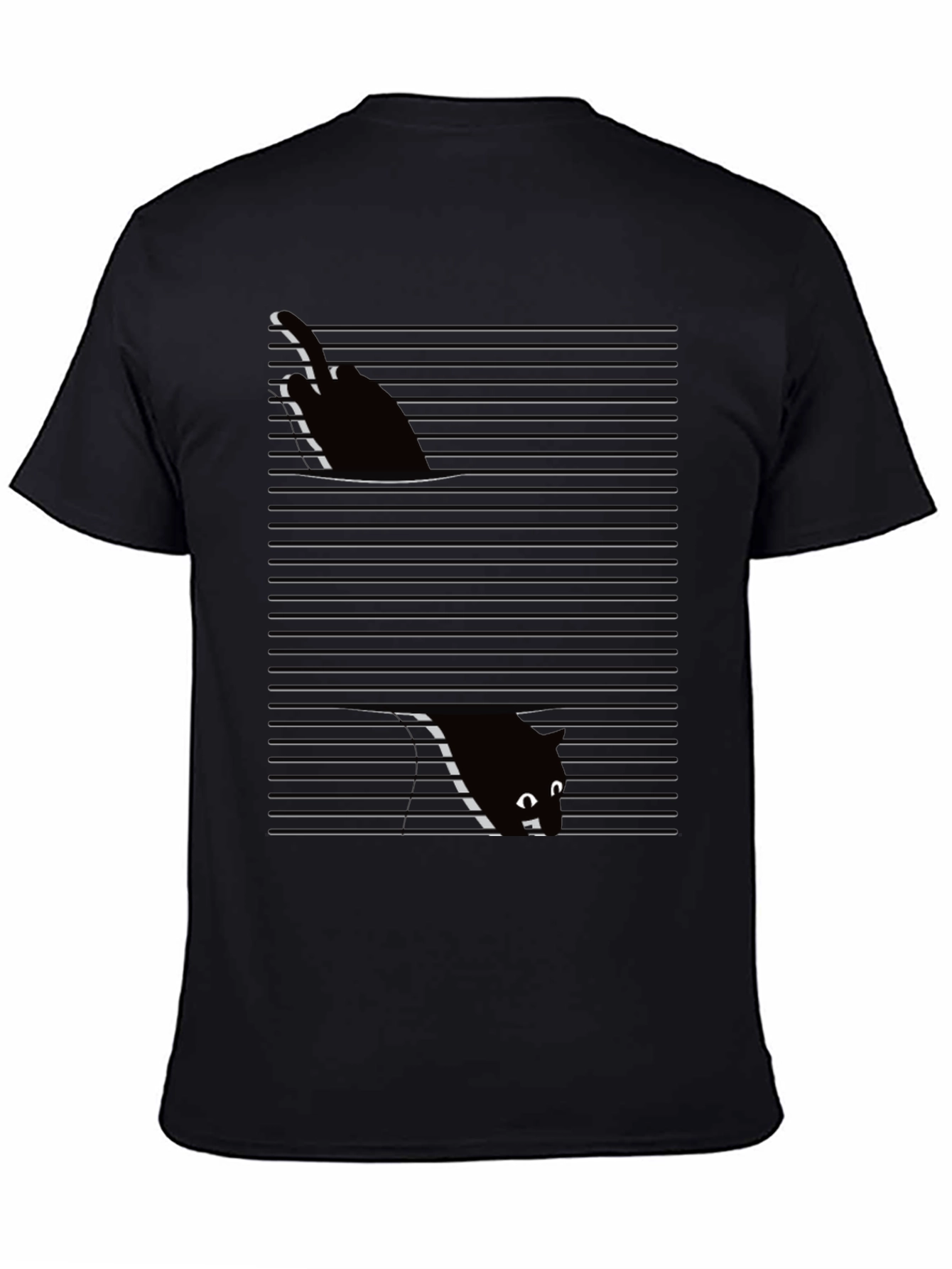Peek-a-Boo Cat T-Shirt - Whimsical Graphic Tee
