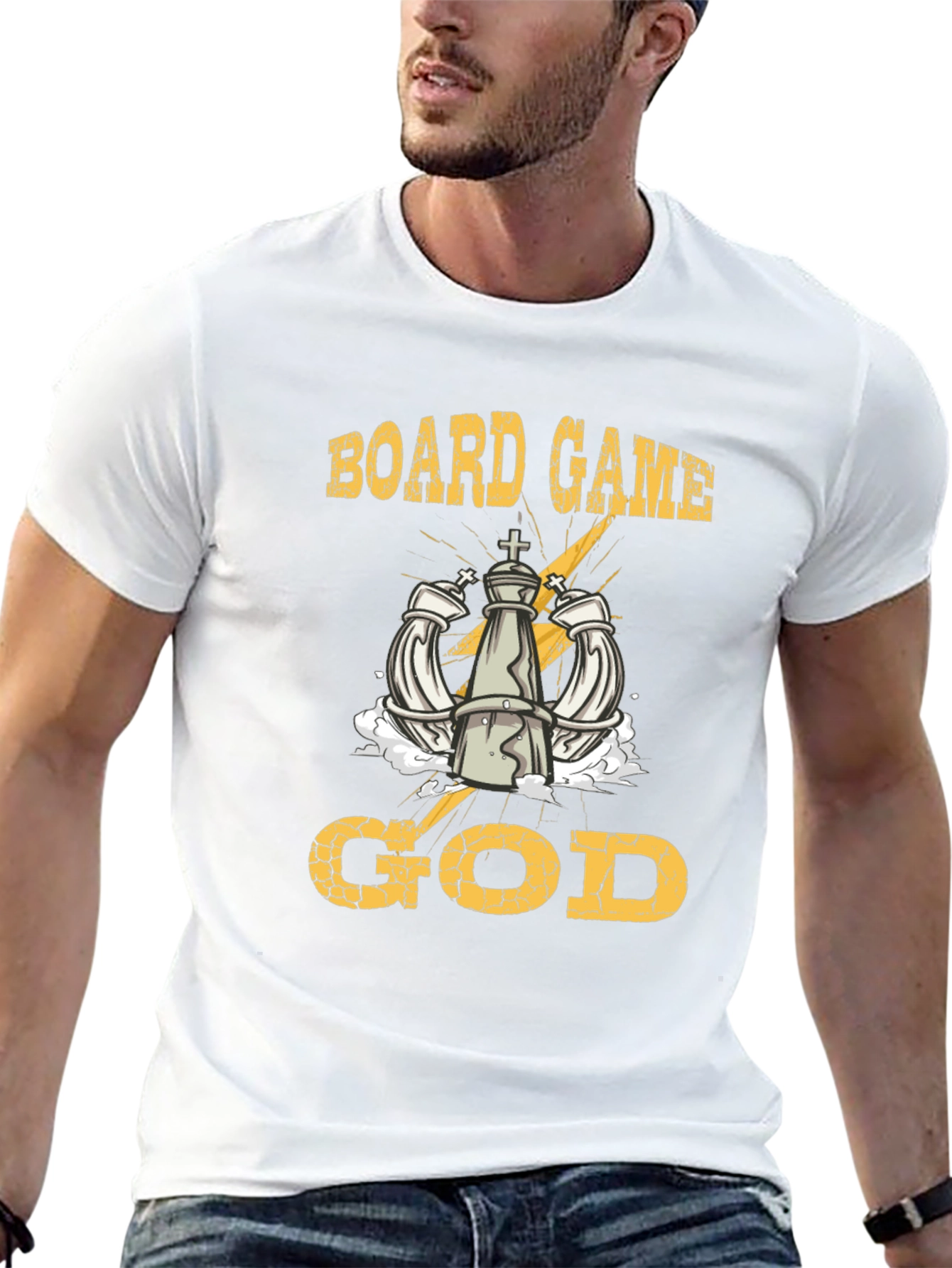 Board Game God Black Graphic Tee