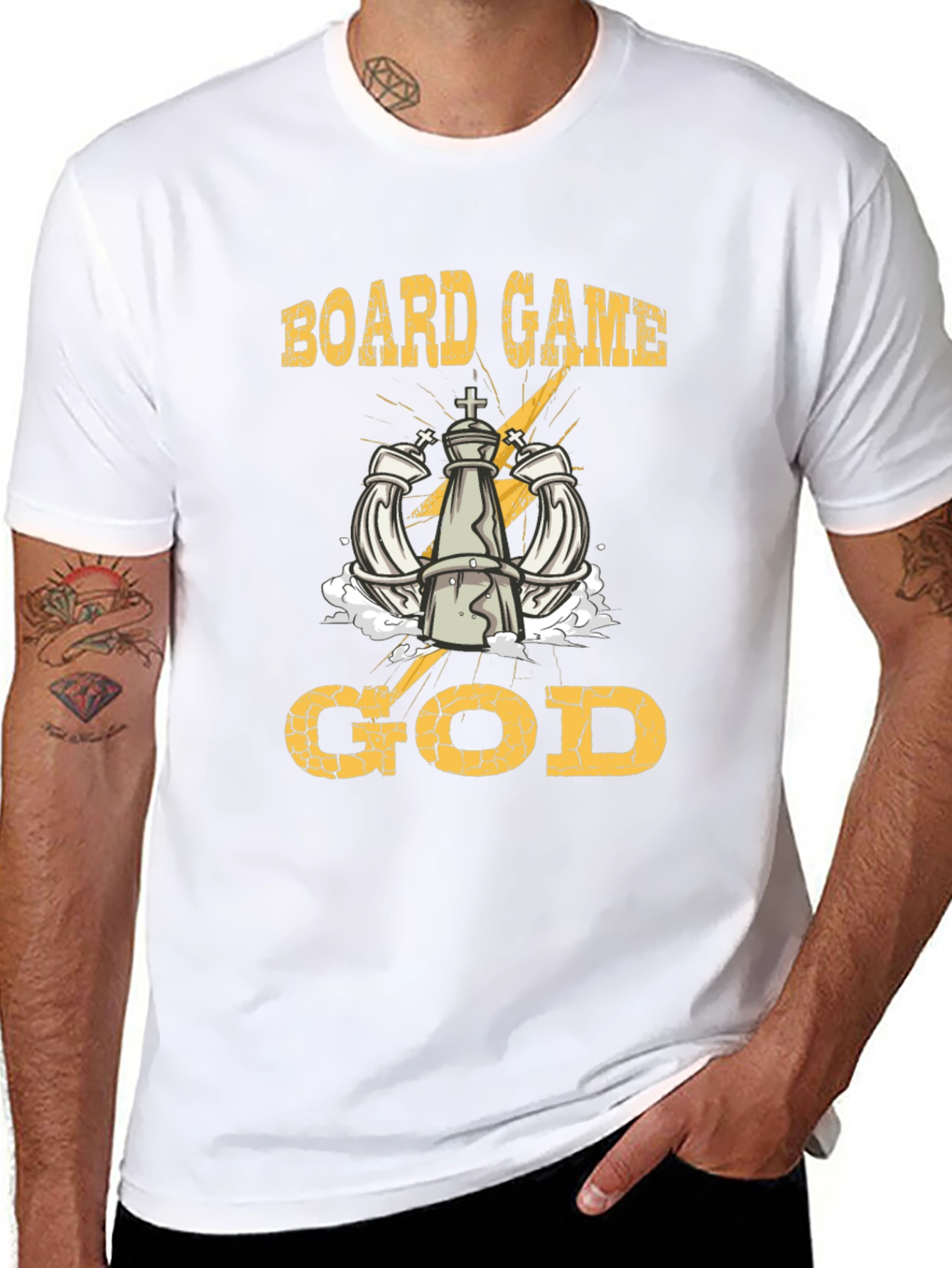 Board Game God Black Graphic Tee
