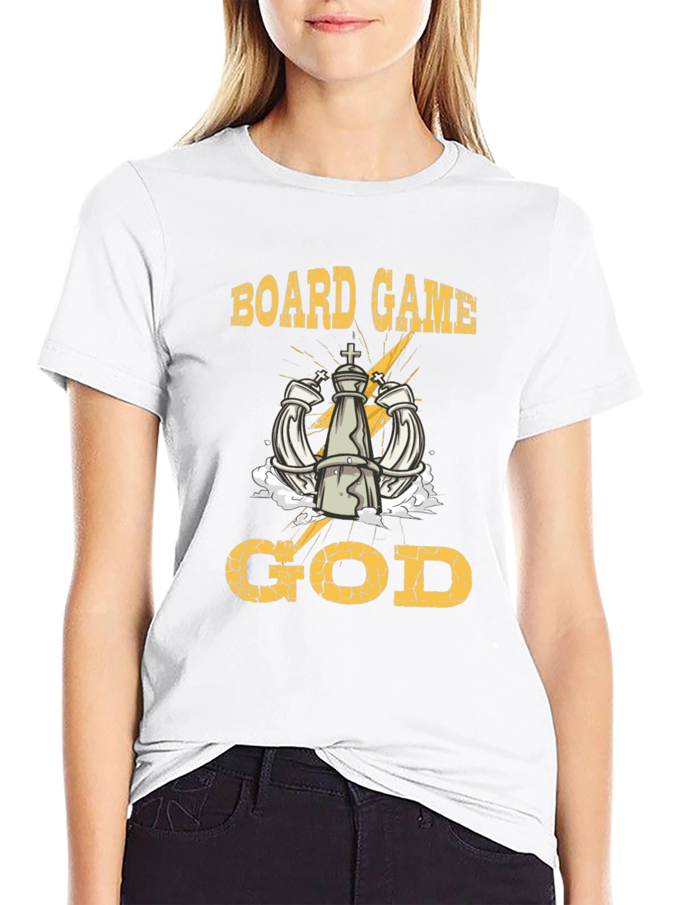 Board Game God Black Graphic Tee