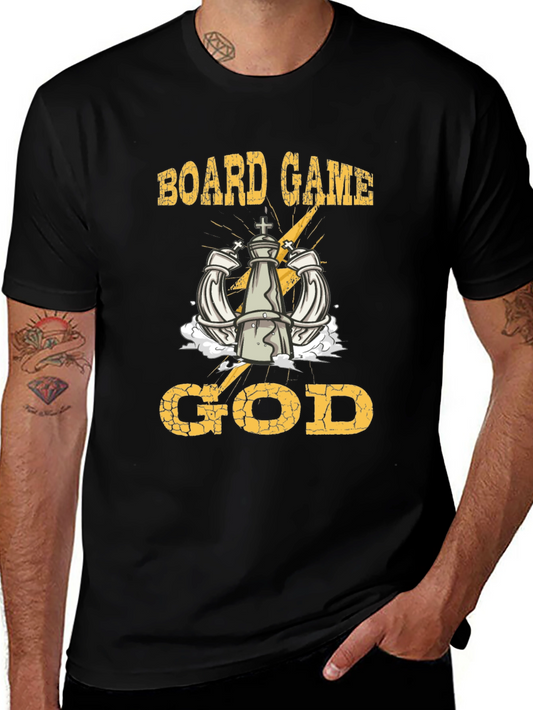 Board Game God Black Graphic Tee