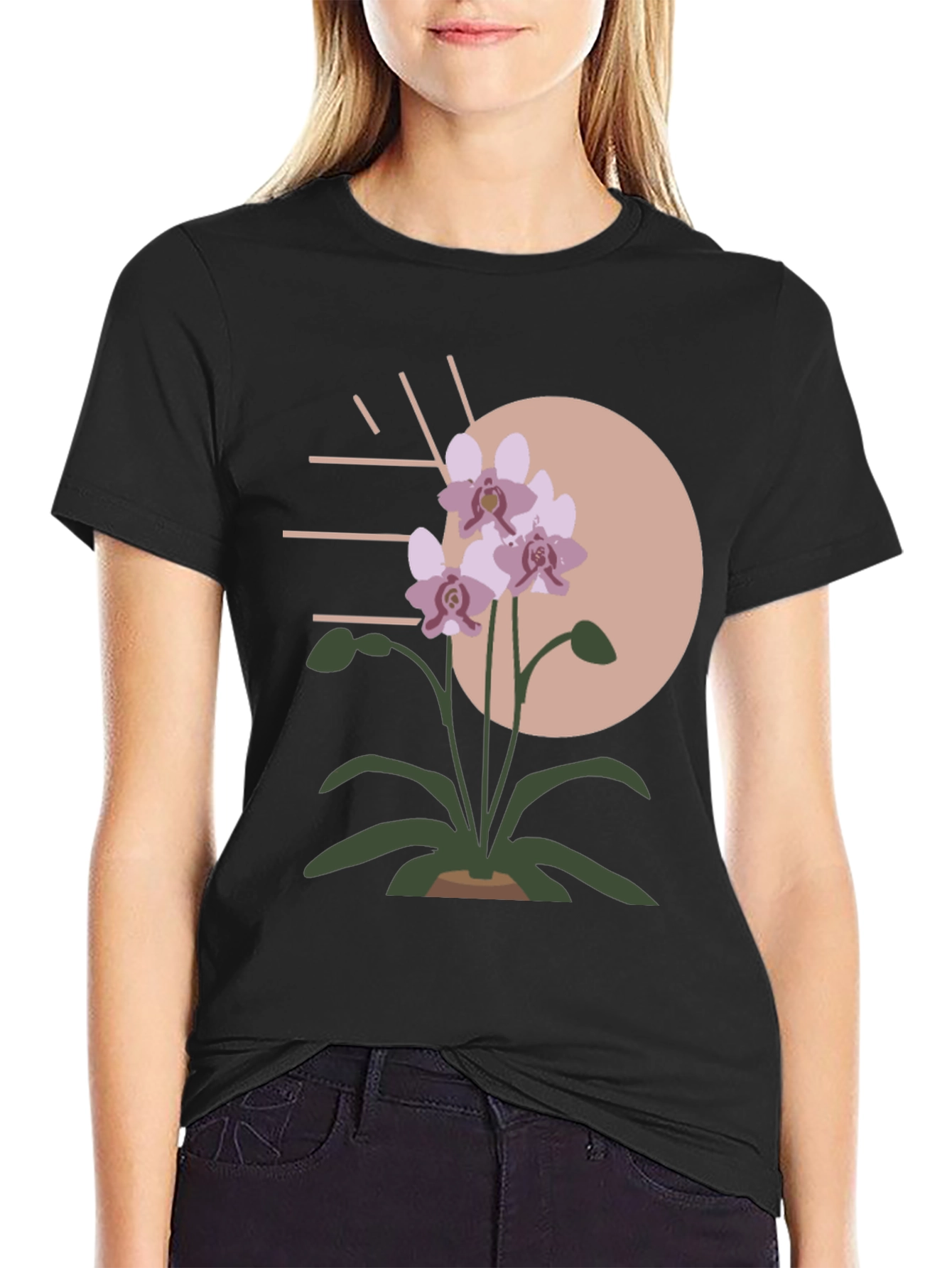 Modern Floral Graphic Tee - Stylish Mens Shirt