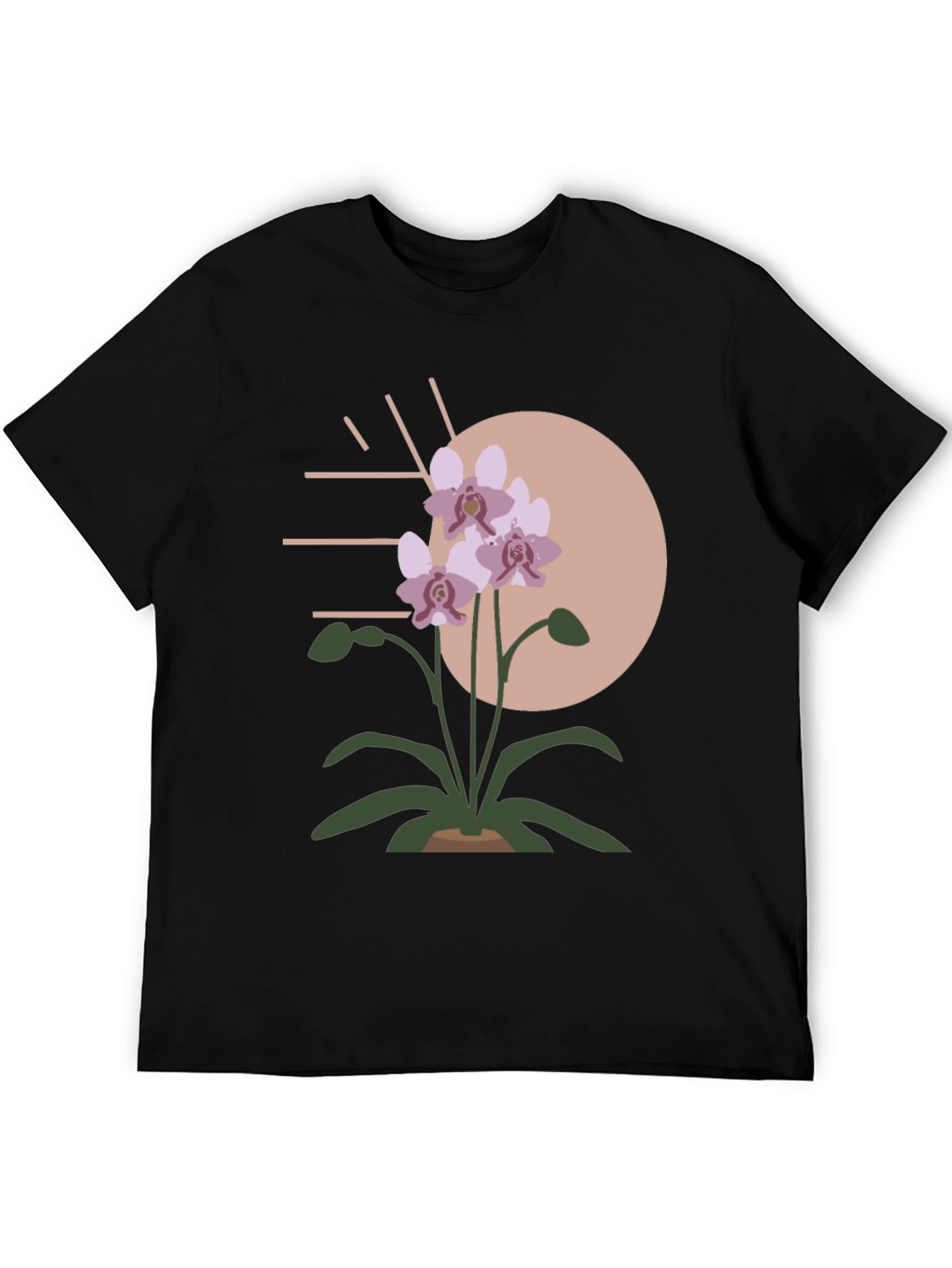 Modern Floral Graphic Tee - Stylish Mens Shirt