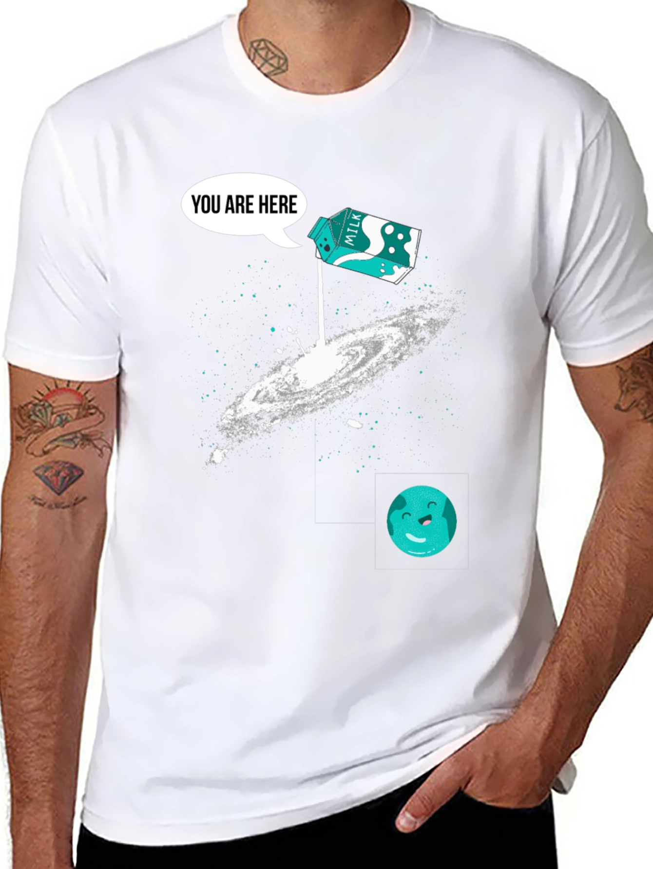 Milk Galaxy T-Shirt: You Are Here