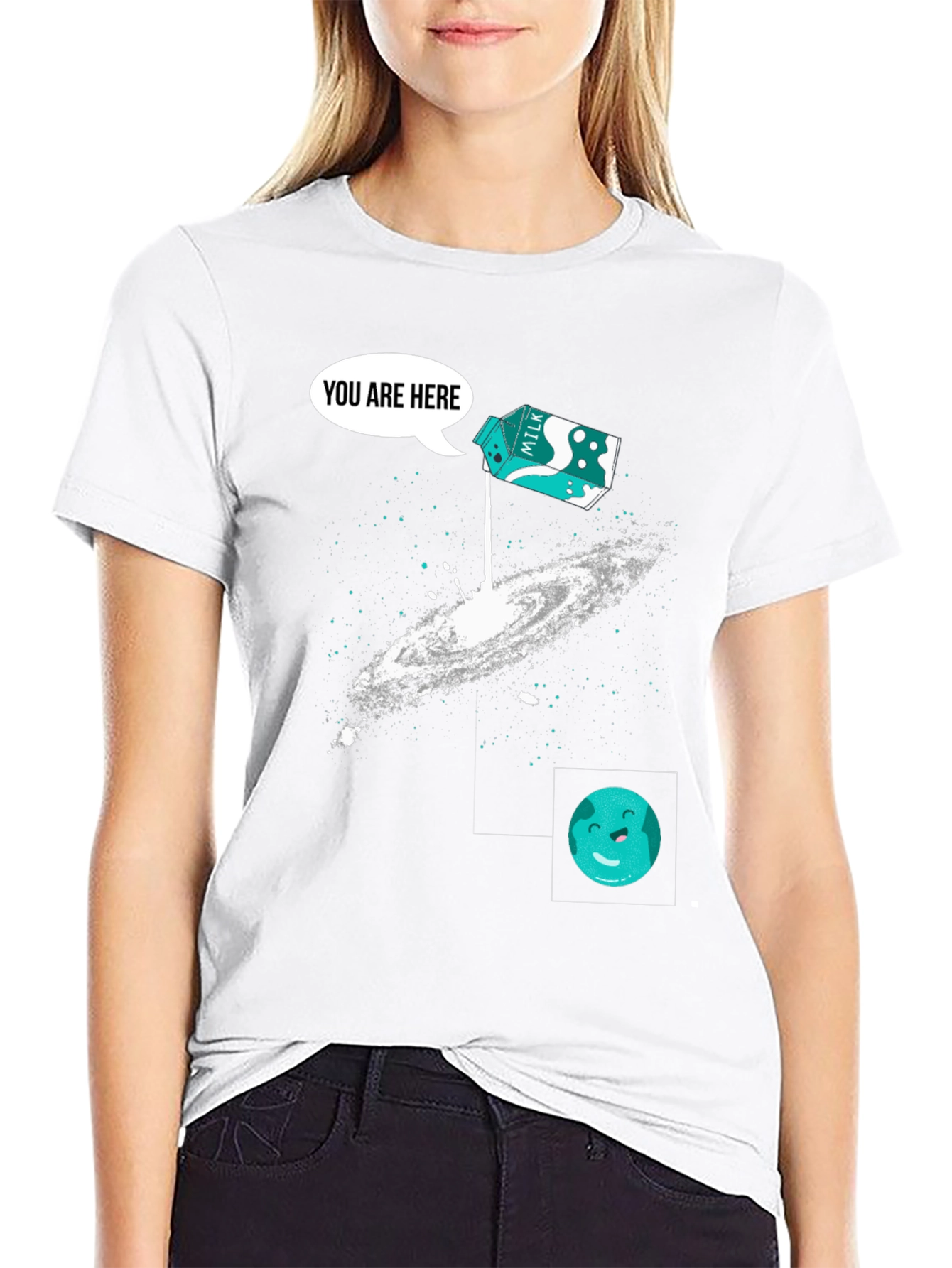 Milk Galaxy T-Shirt: You Are Here