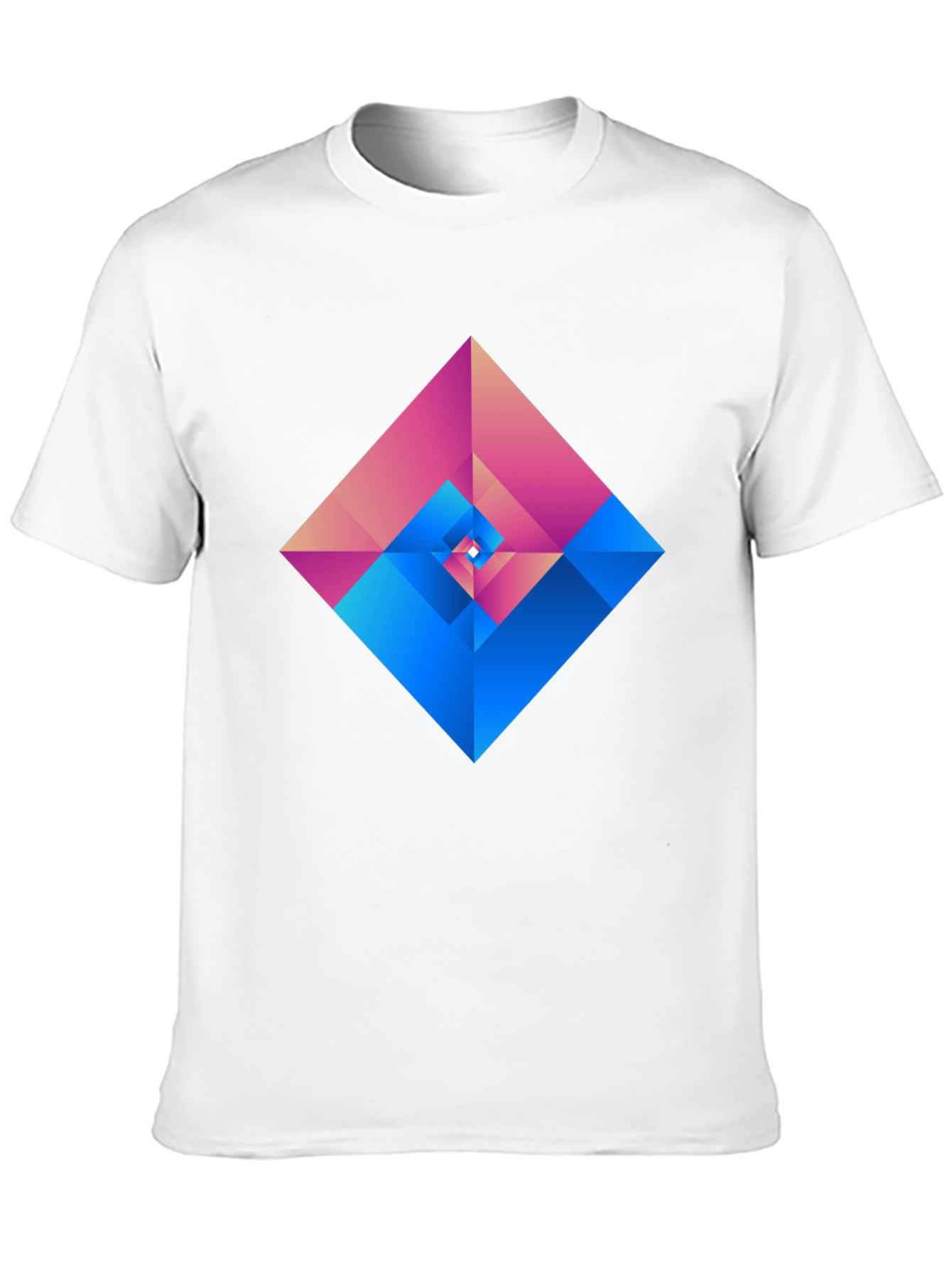 Geometric Prism Graphic Tee - Modern Style