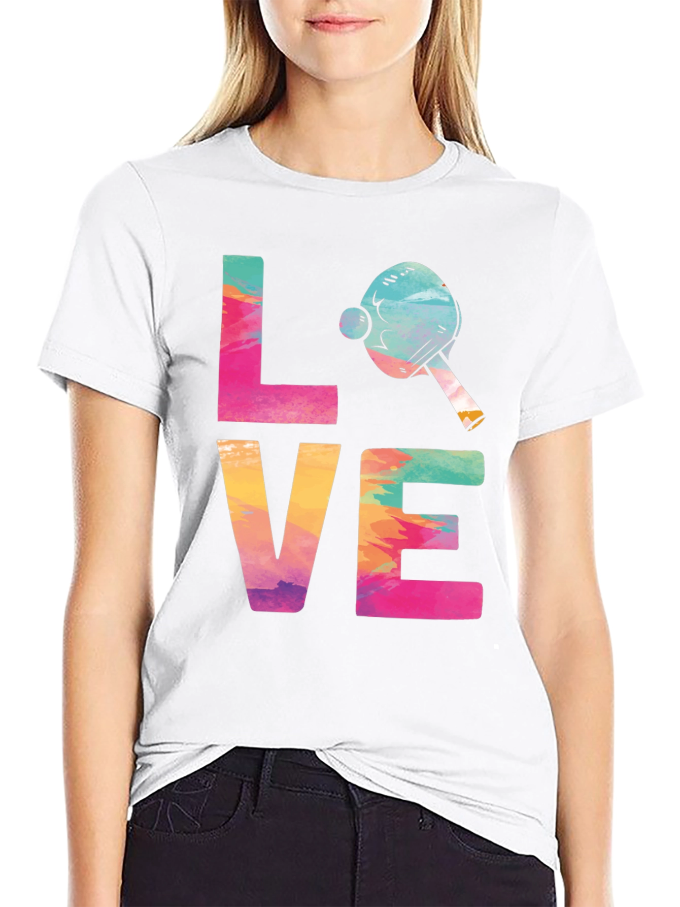 Love Ping Pong T-Shirt Tie Dye Design