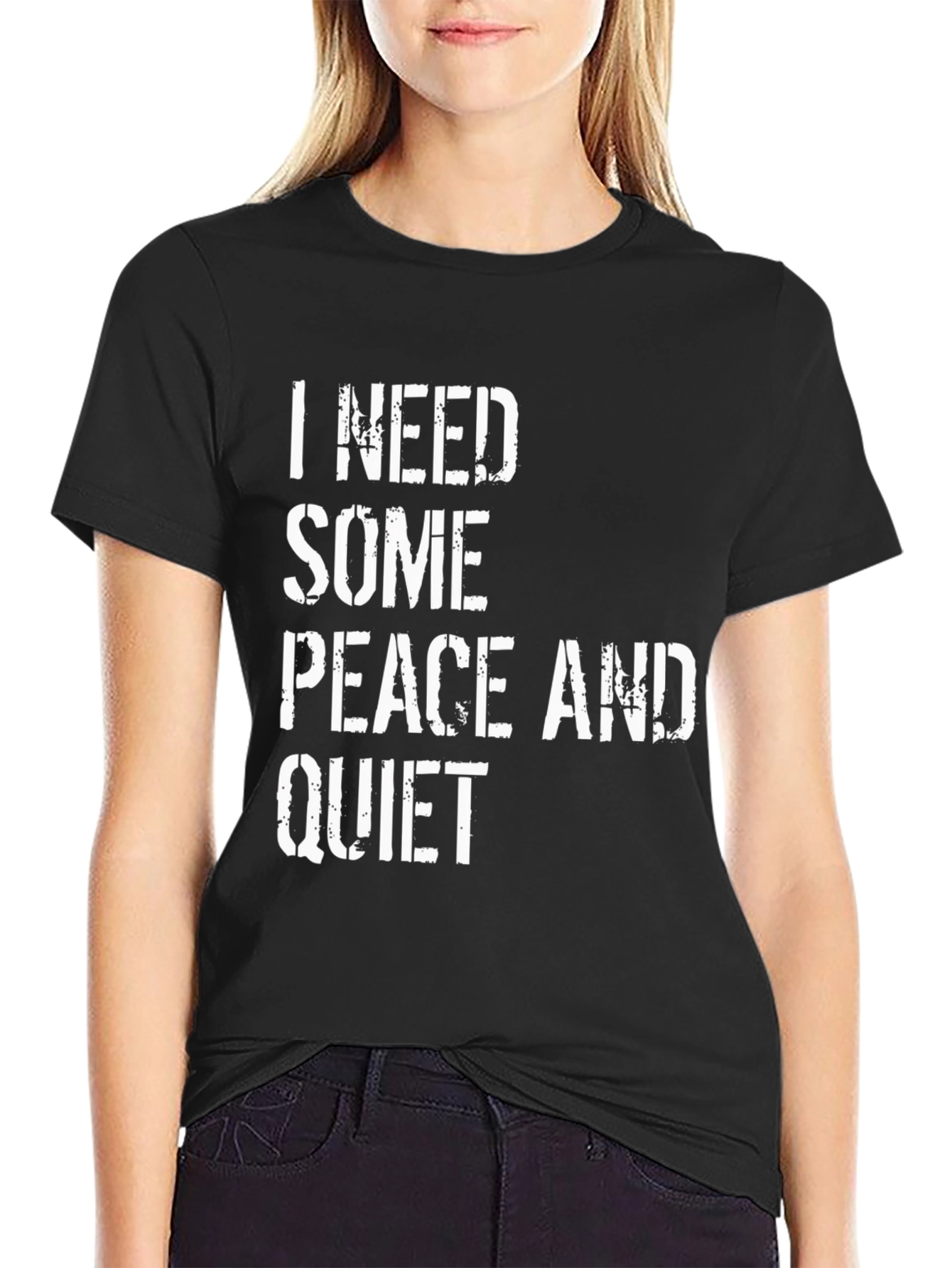 Peace and Quiet Graphic Tee - Black