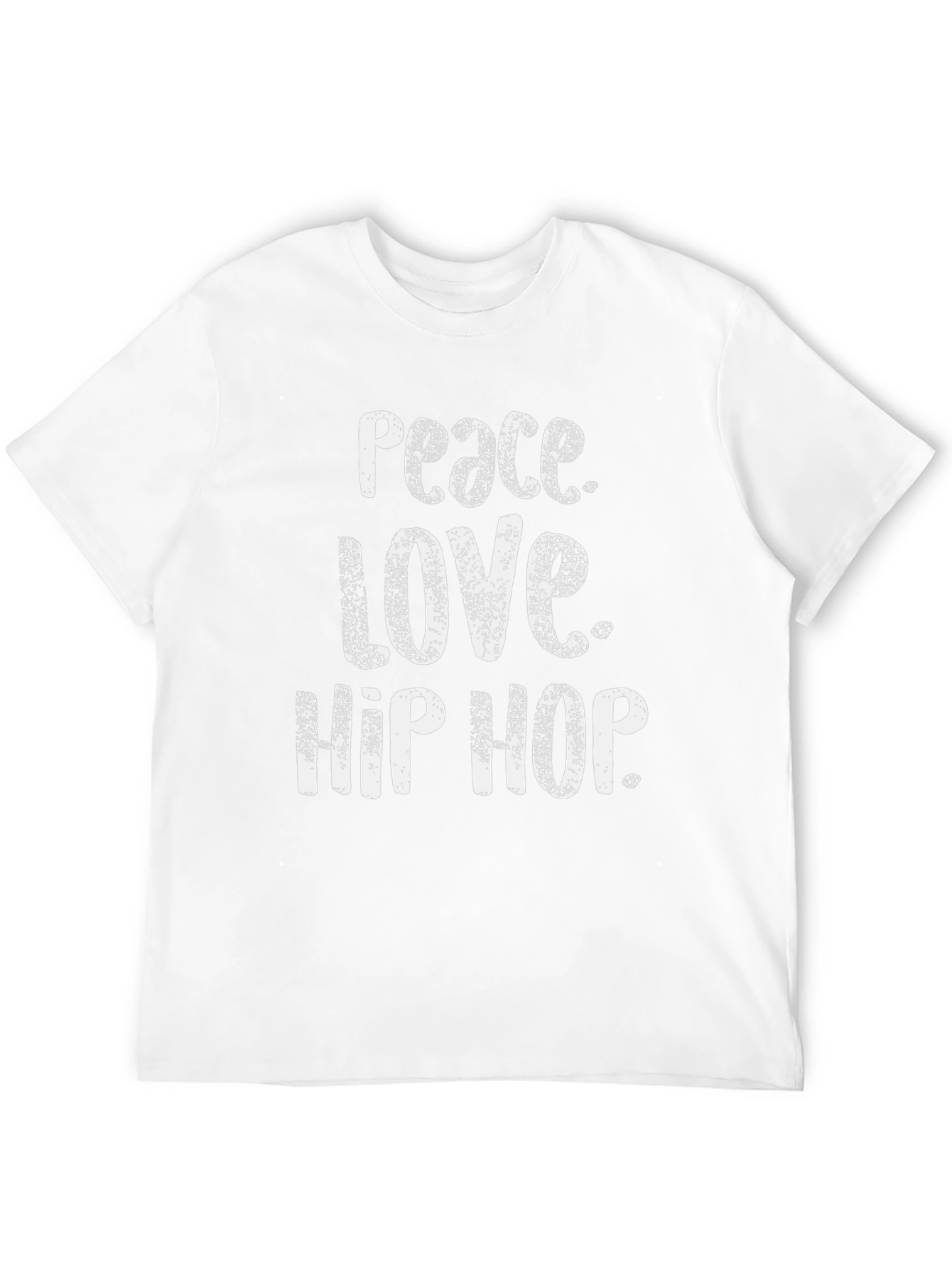 Peace Love Hip Hop Black Graphic T-Shirt