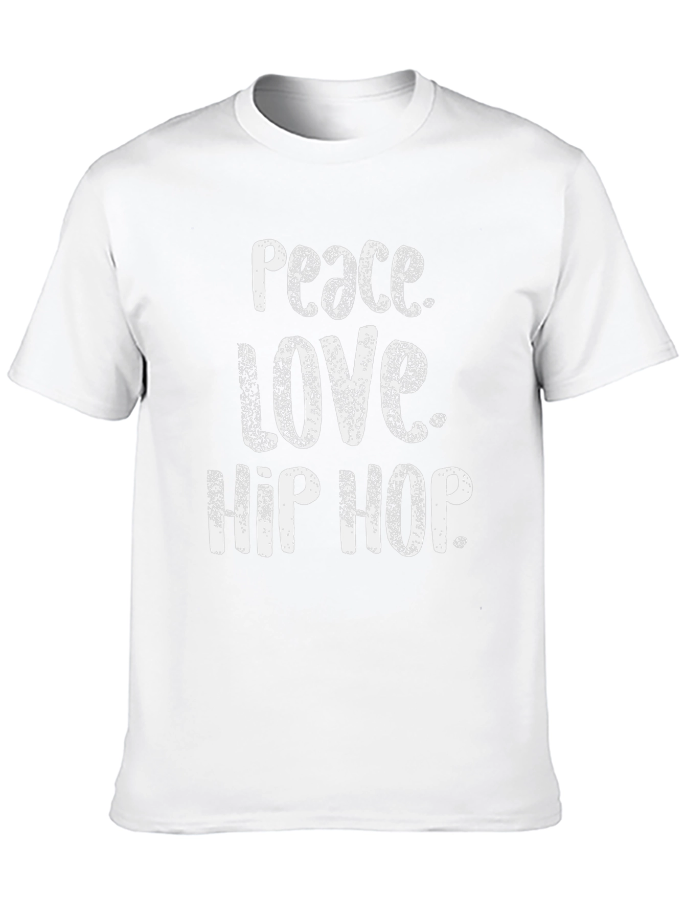 Peace Love Hip Hop Black Graphic T-Shirt