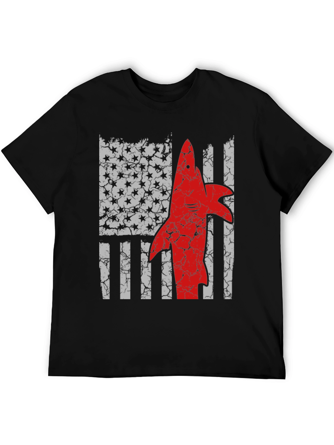 American Shark Flag Graphic T-Shirt