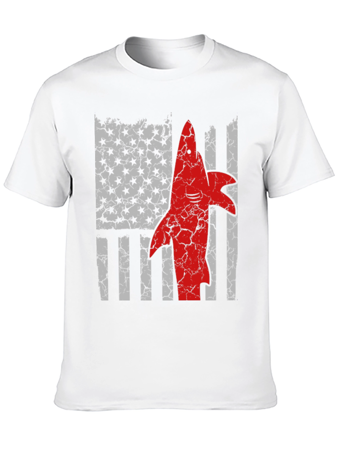 American Shark Flag Graphic T-Shirt