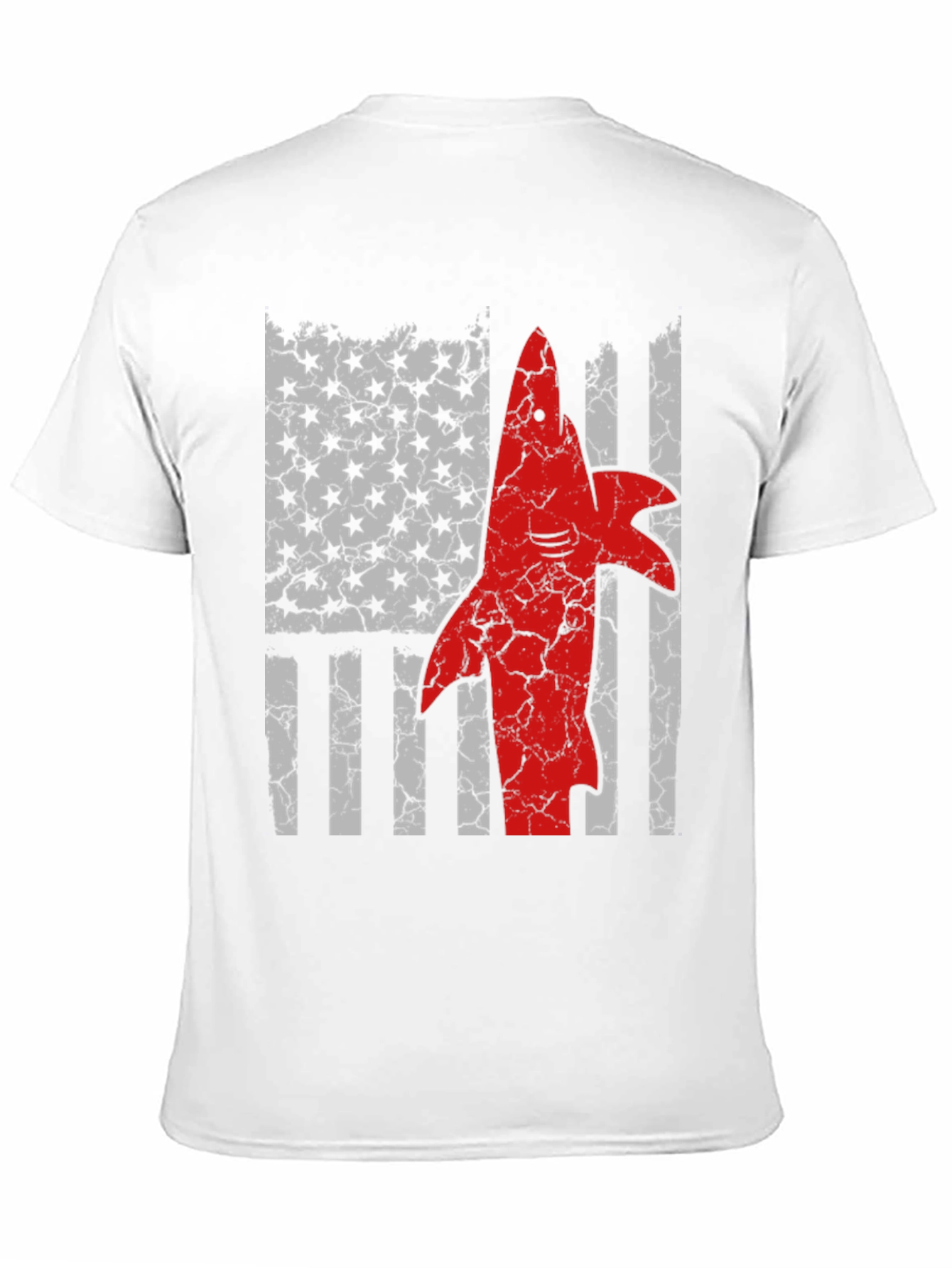 American Shark Flag Graphic T-Shirt