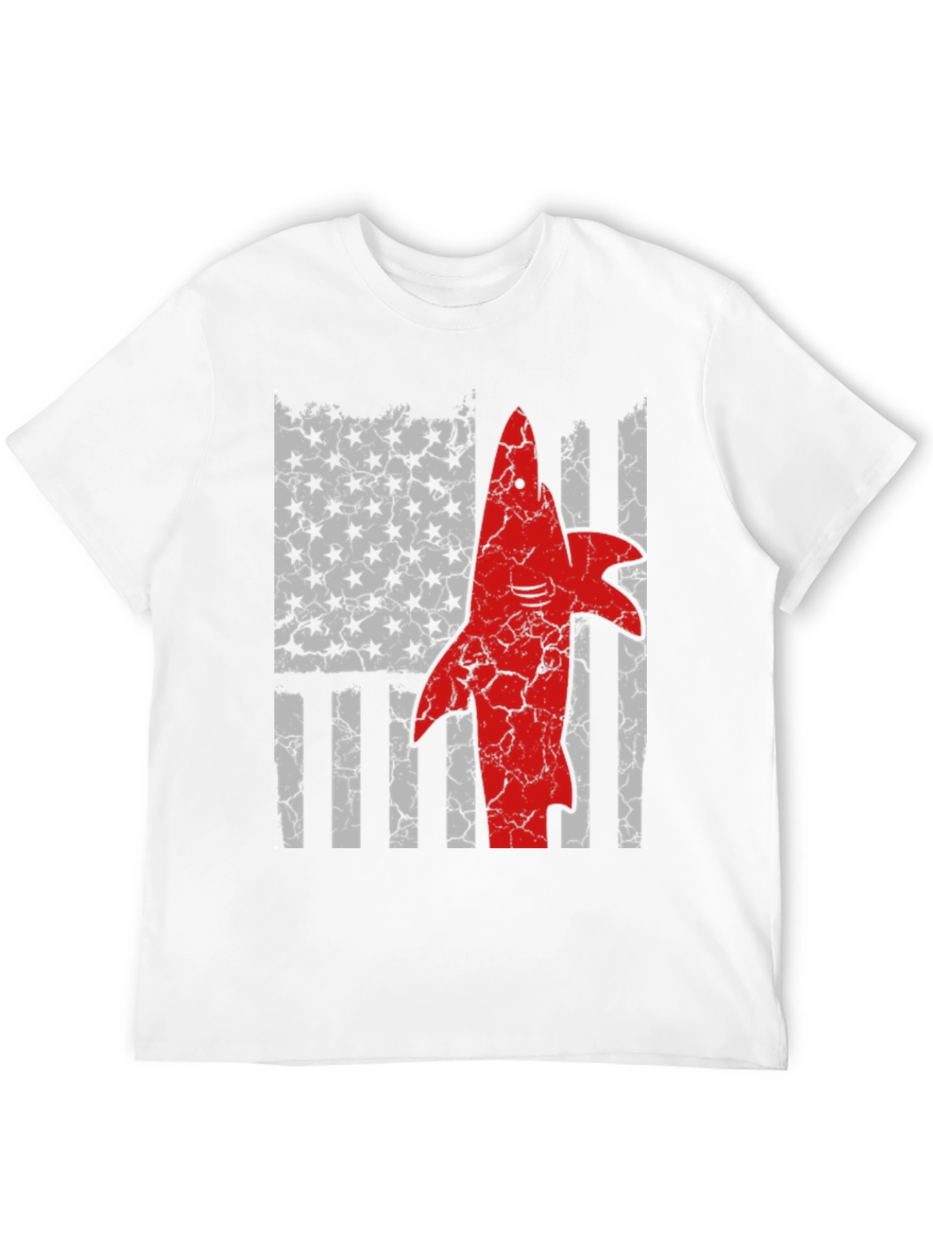 American Shark Flag Graphic T-Shirt