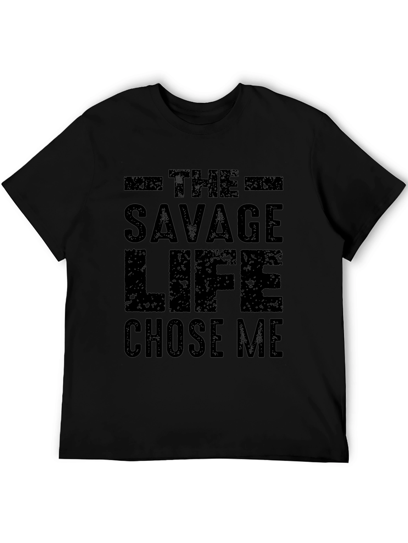 Savage Life T-Shirt - Mens Black Graphic Tee