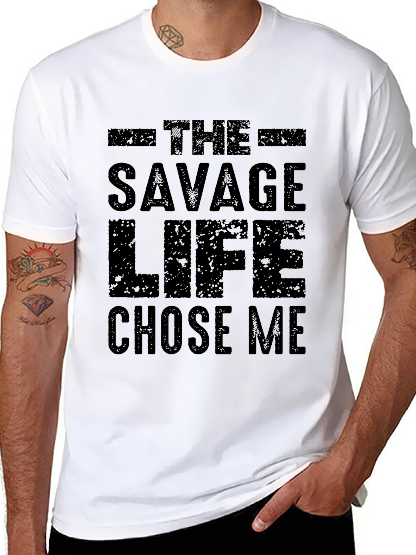 Savage Life T-Shirt - Mens Black Graphic Tee