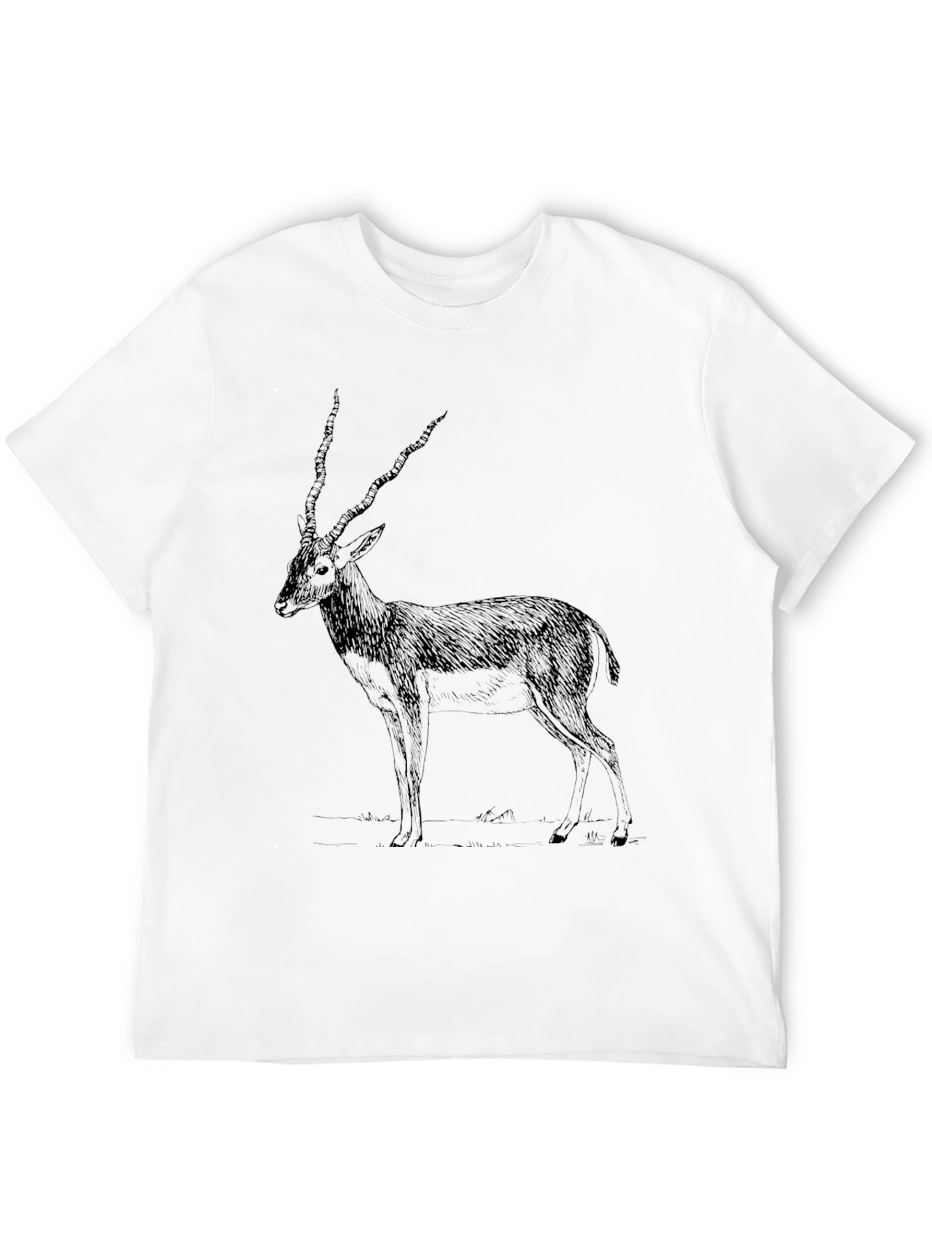 Black T-Shirt with Antelope Graphic