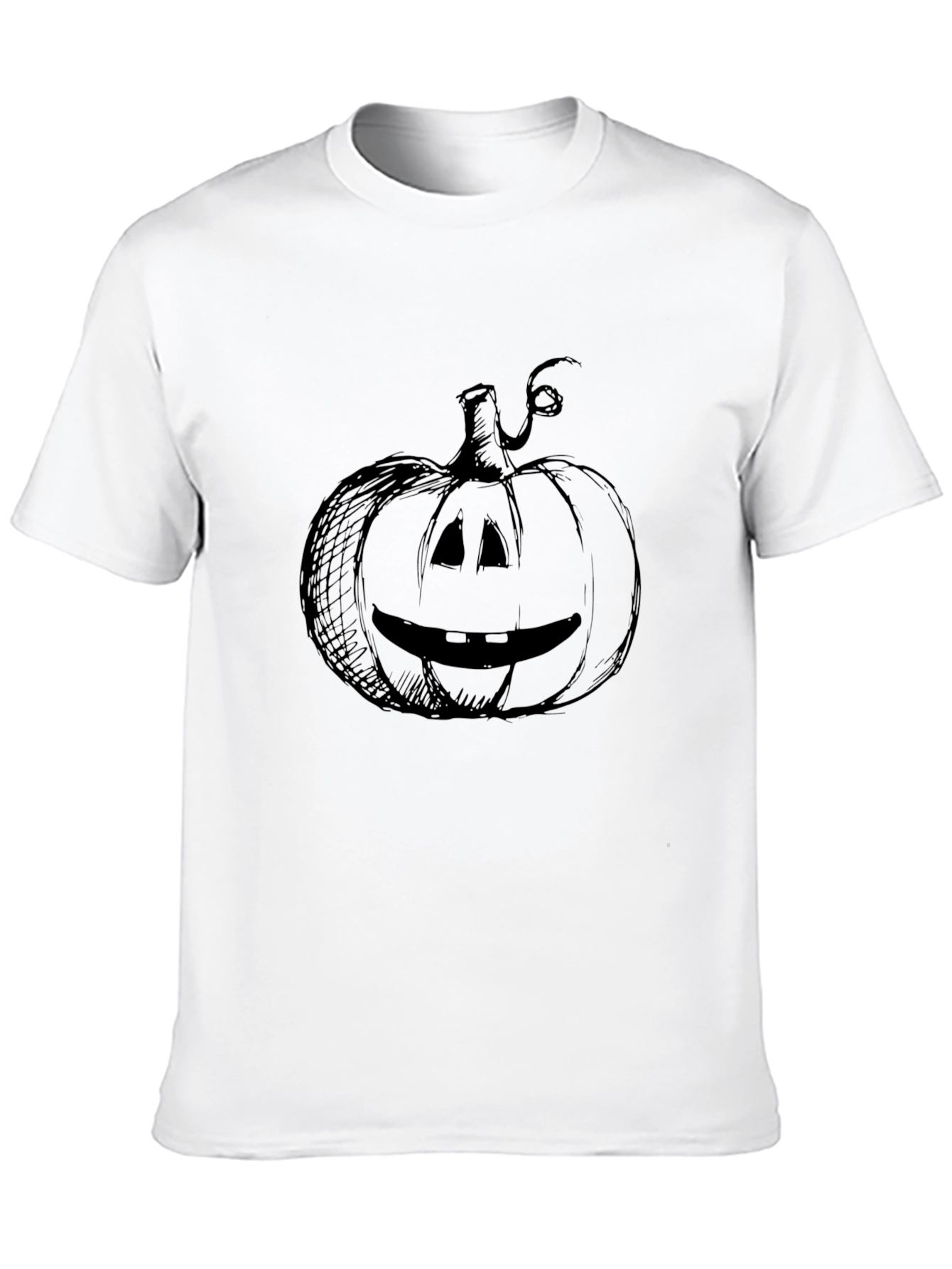 Halloween Pumpkin Graphic Tee - Black