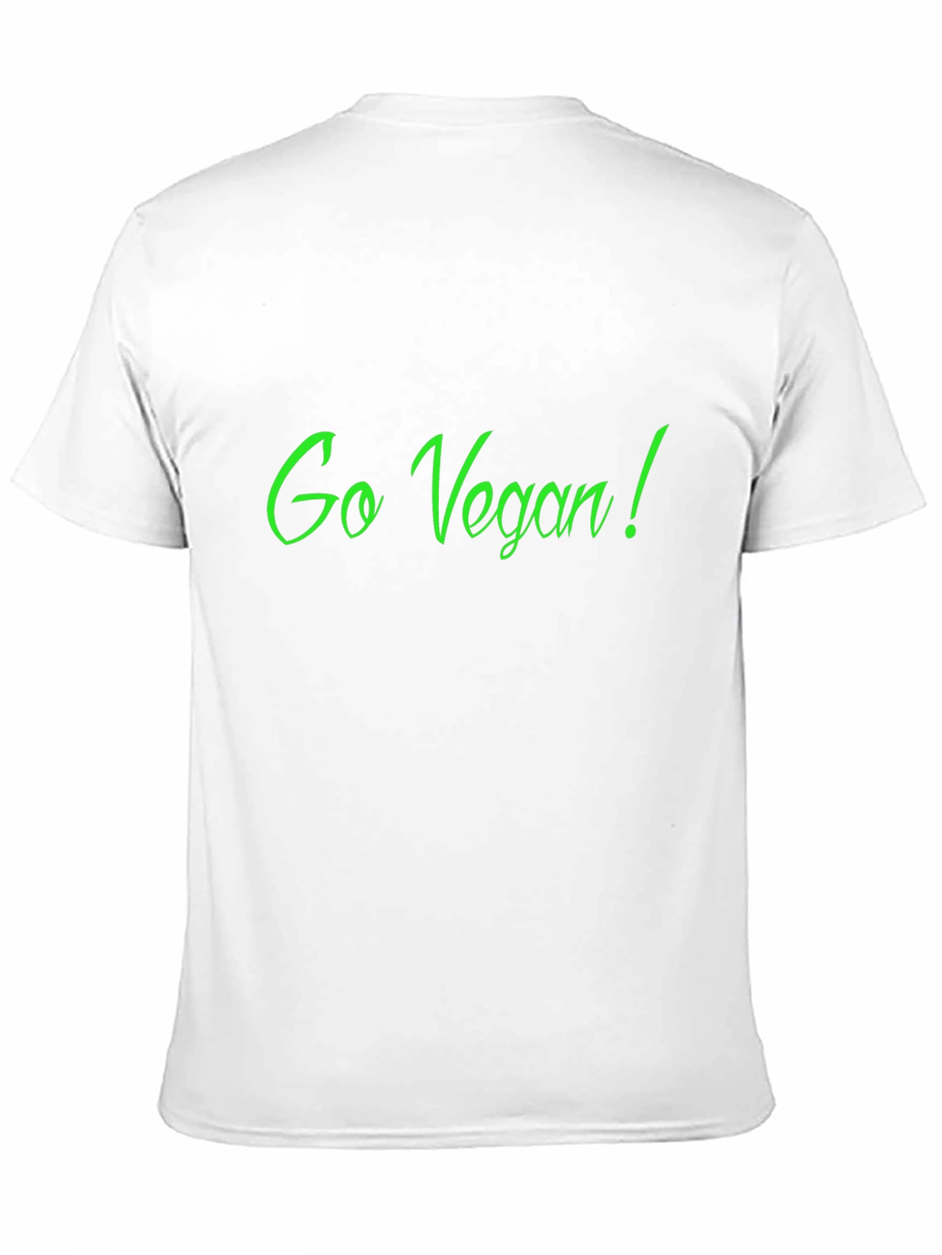 Go Vegan! Black Crew Neck Graphic Tee