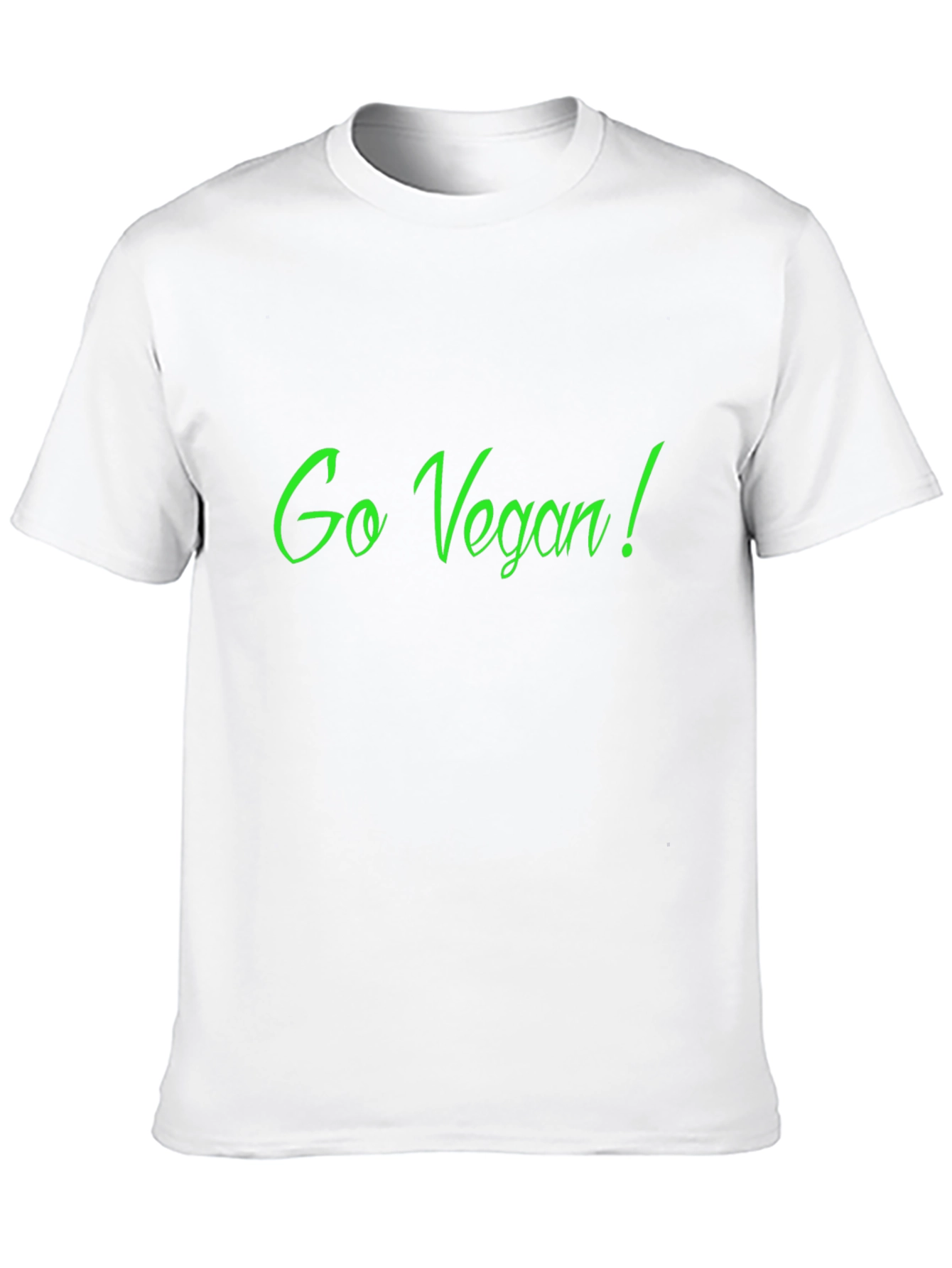 Go Vegan! Black Crew Neck Graphic Tee