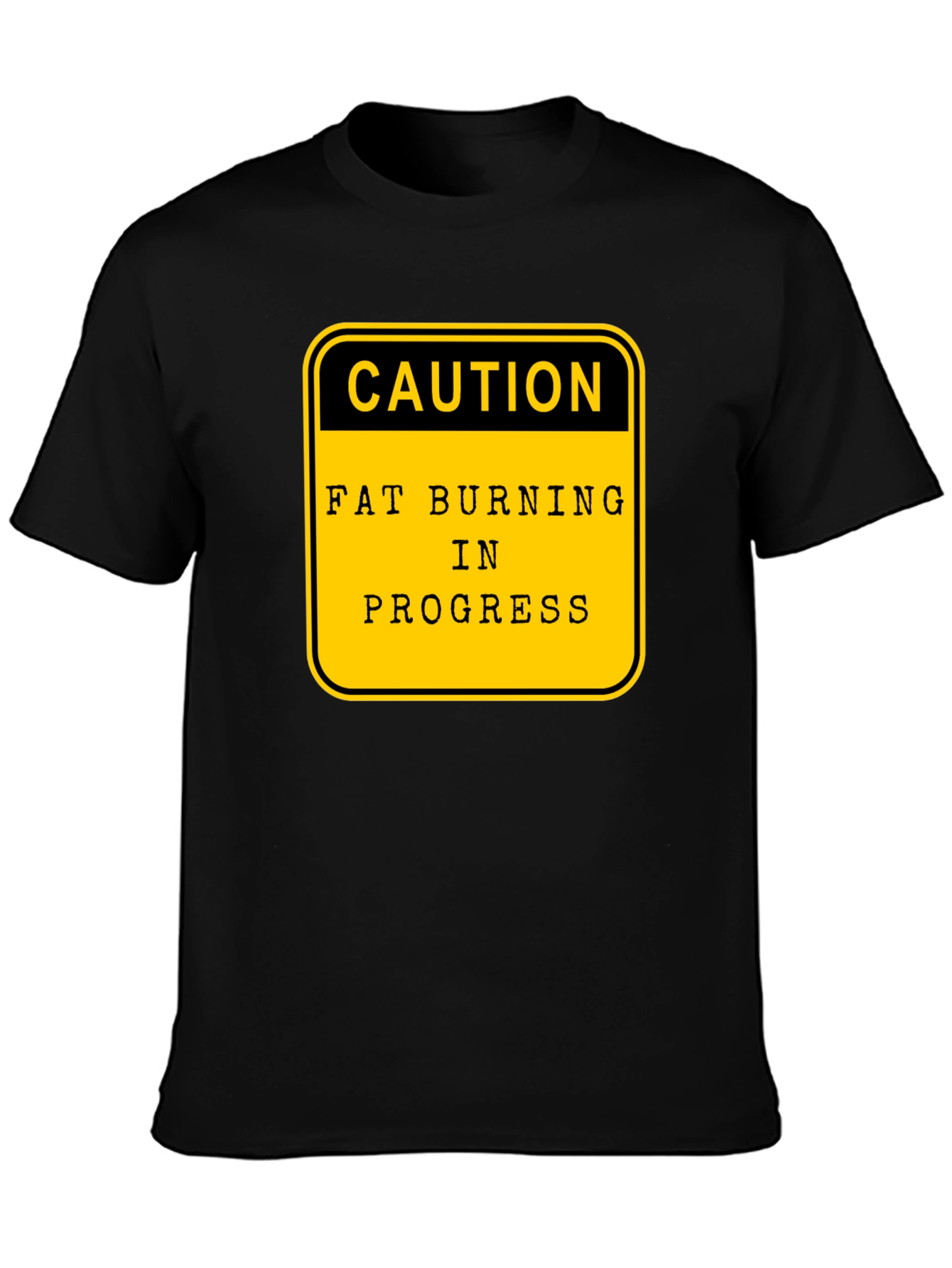 Caution Fat Burning in Progress Graphic Tee