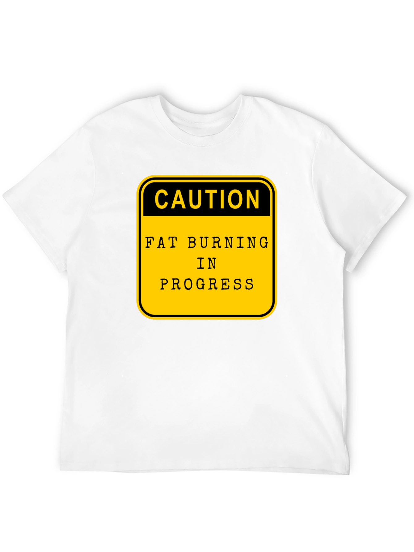Caution Fat Burning in Progress Graphic Tee