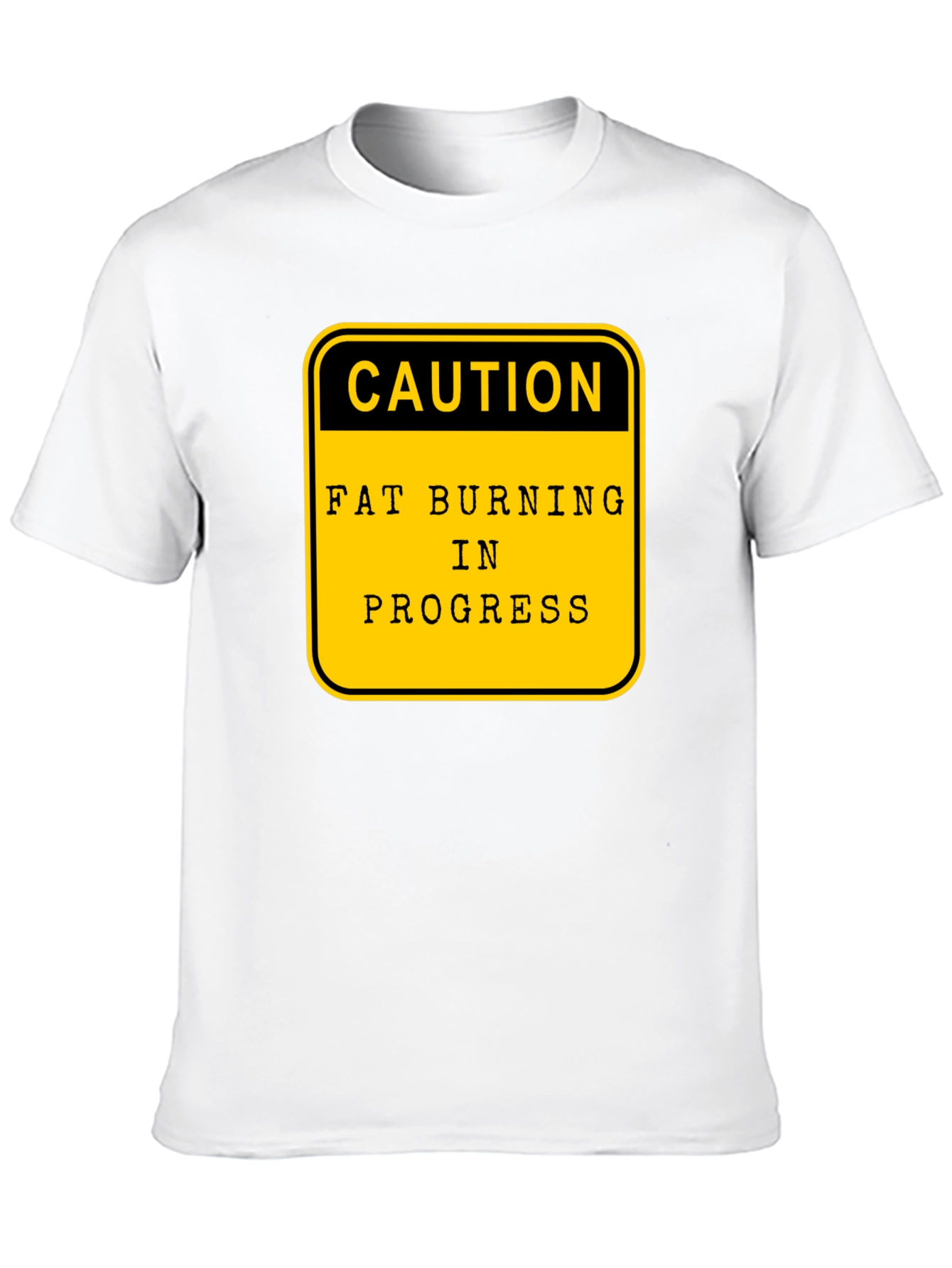 Caution Fat Burning in Progress Graphic Tee