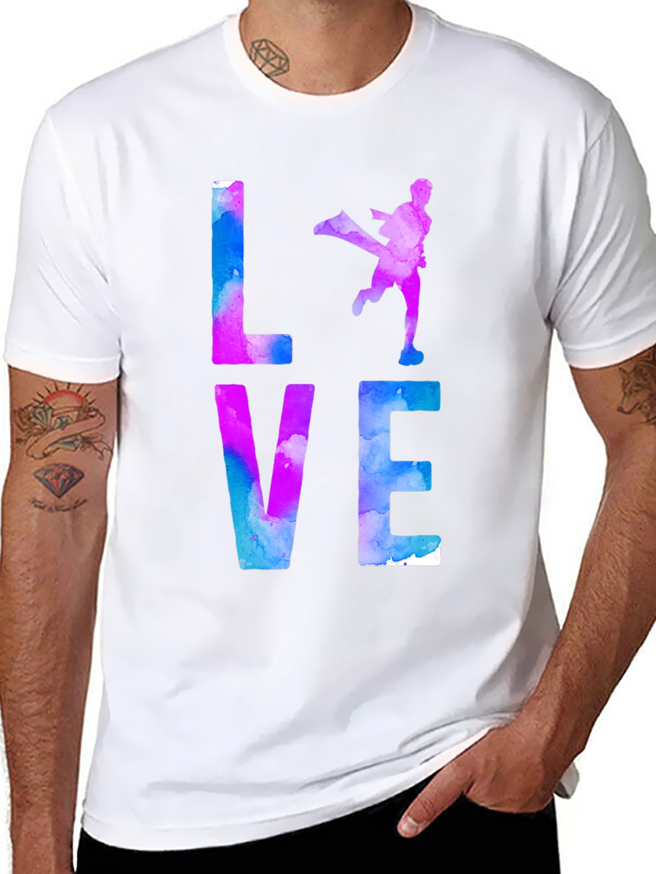 Love Running Watercolor T-Shirt