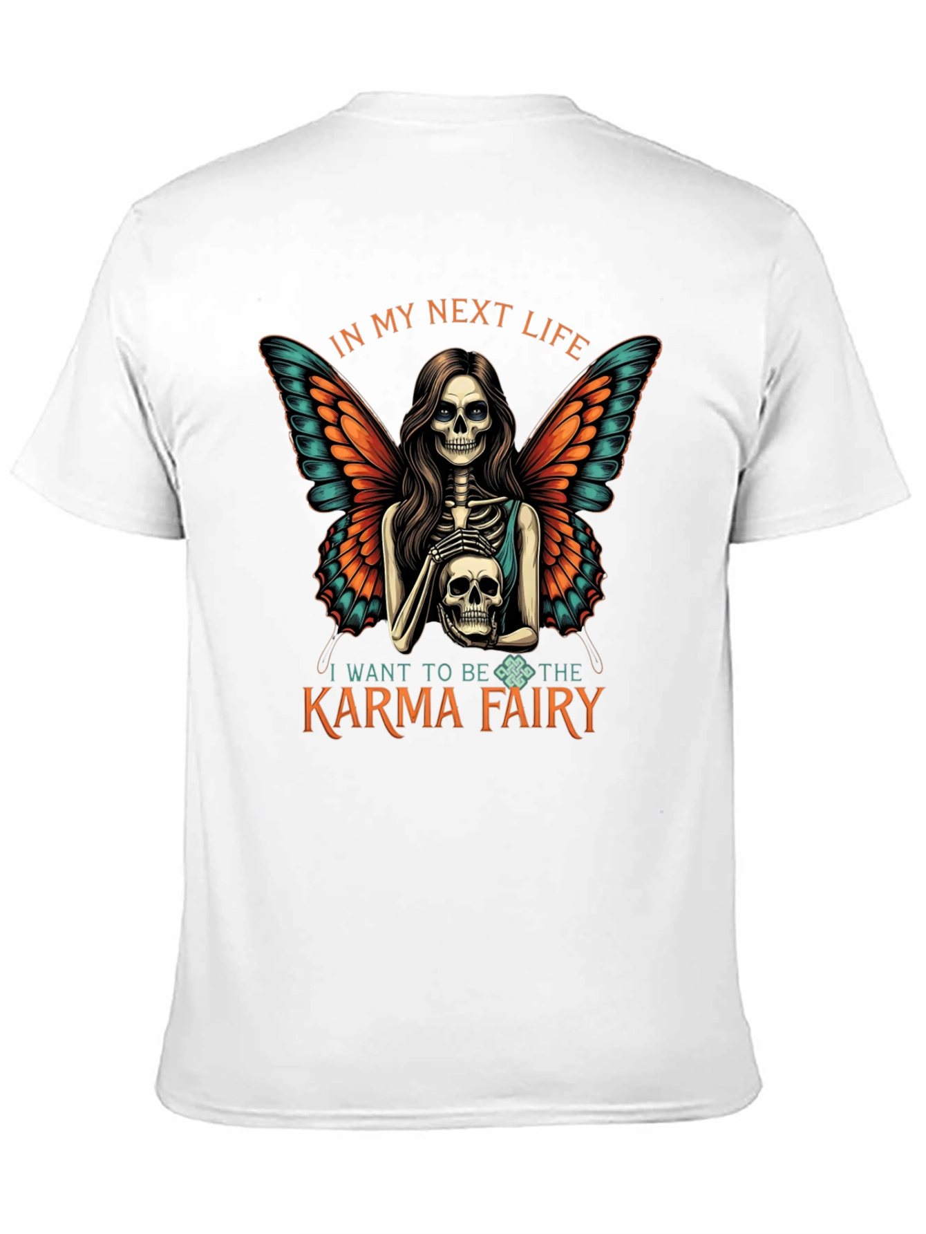 Karma Fairy T-Shirt - Next Life Skeleton Wings Tee