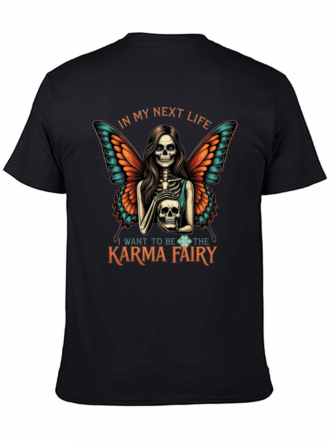 Karma Fairy T-Shirt - Next Life Skeleton Wings Tee