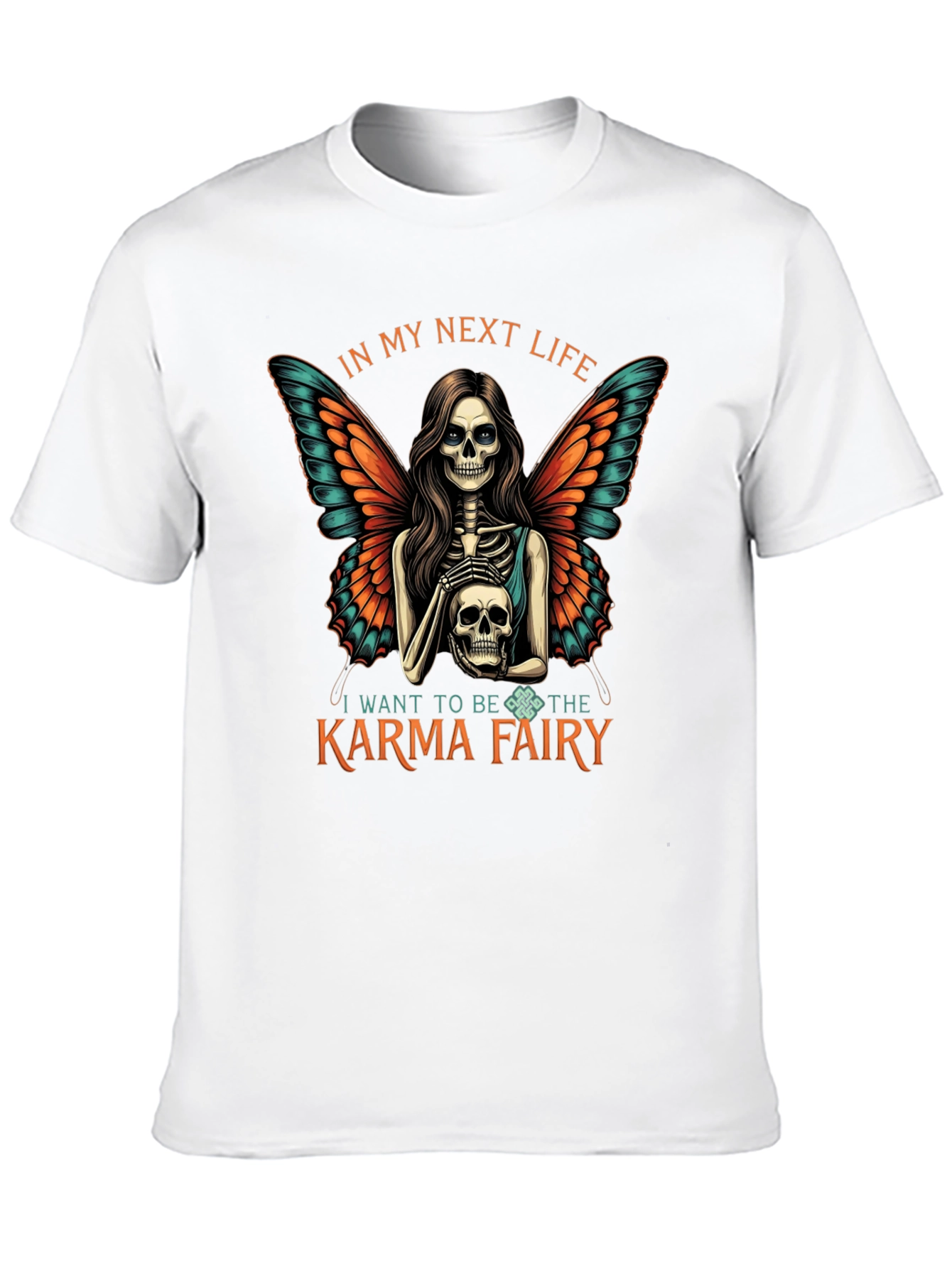 Karma Fairy T-Shirt - Next Life Skeleton Wings Tee