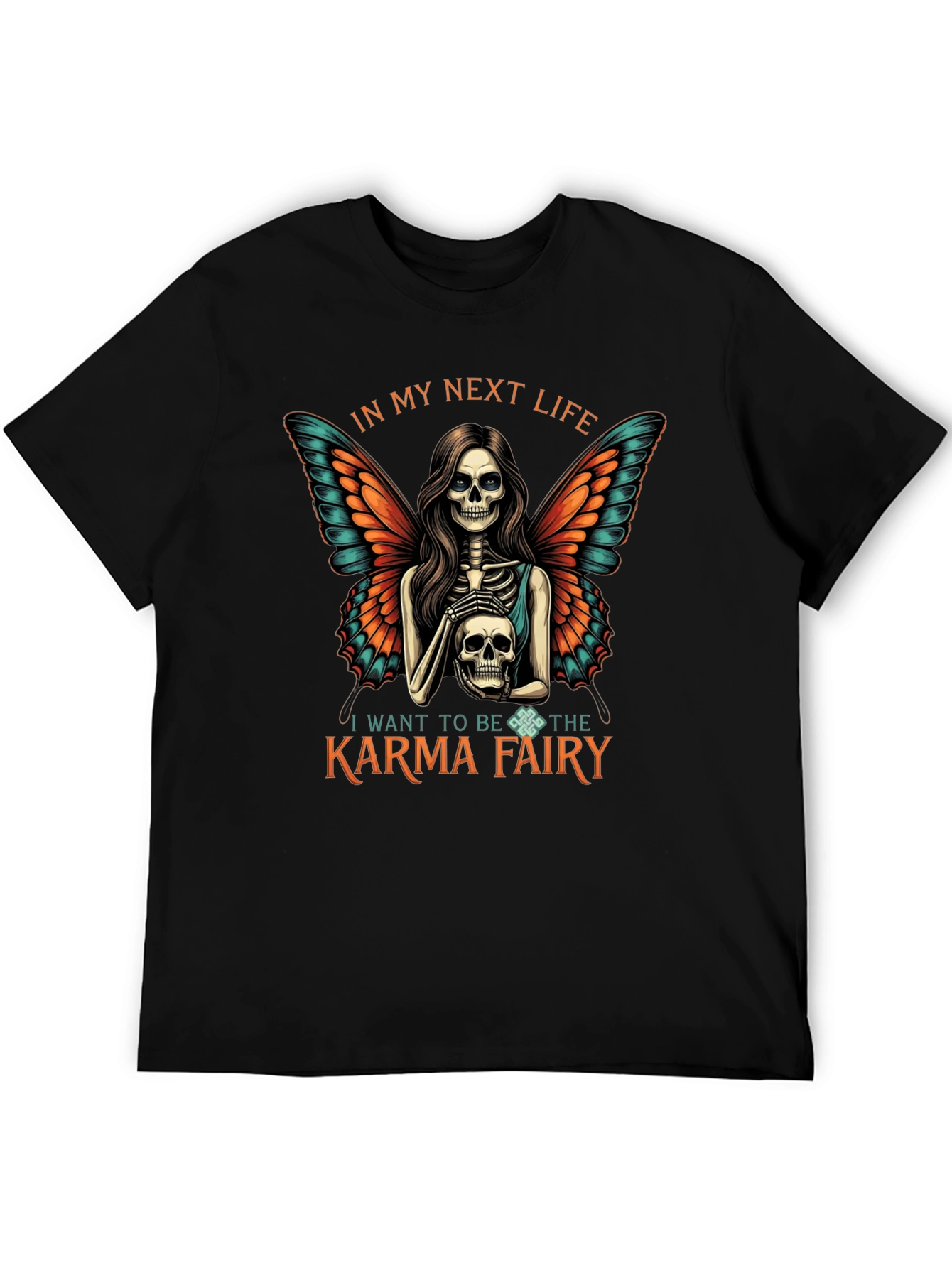 Karma Fairy T-Shirt - Next Life Skeleton Wings Tee