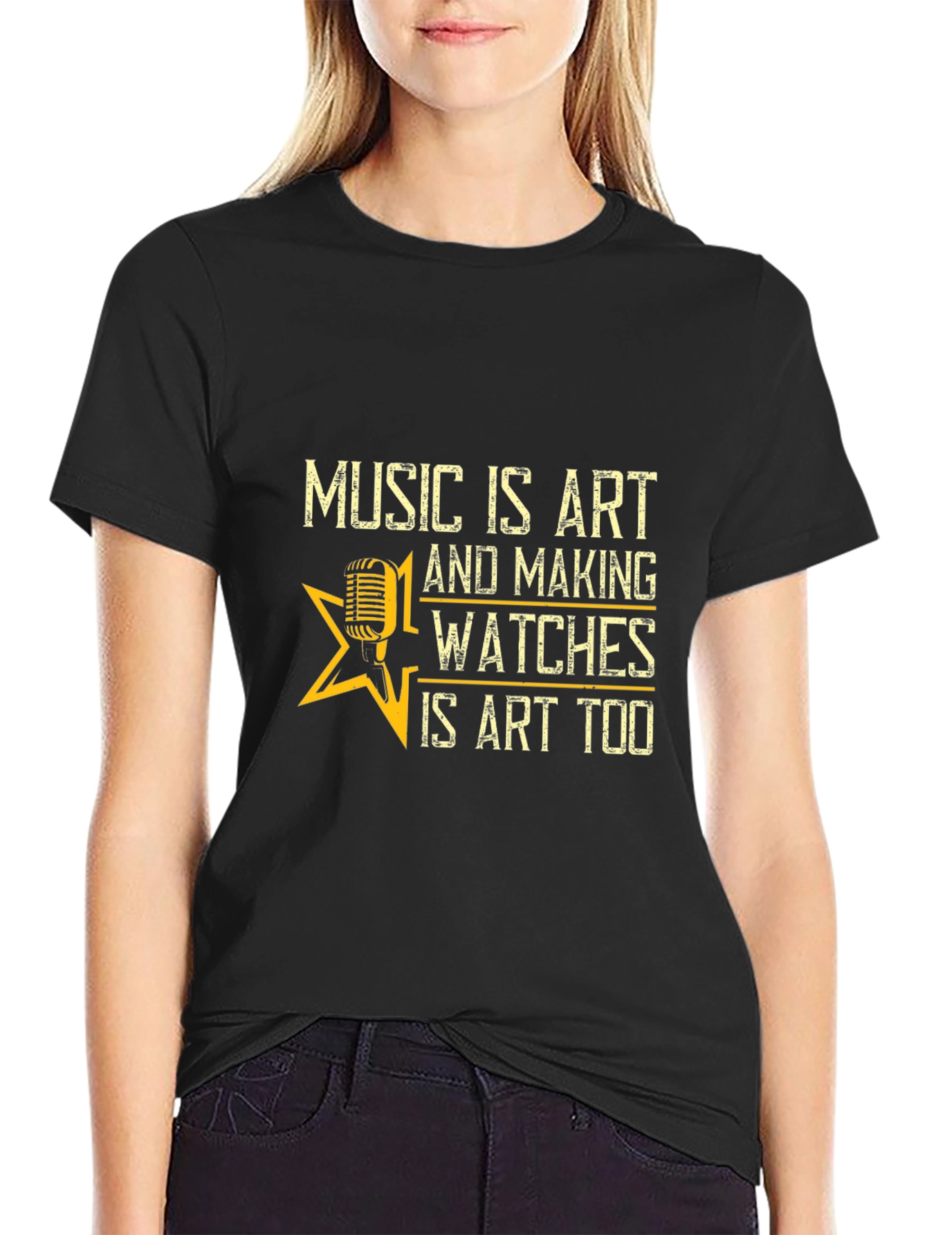 Music and Watches Art T-Shirt