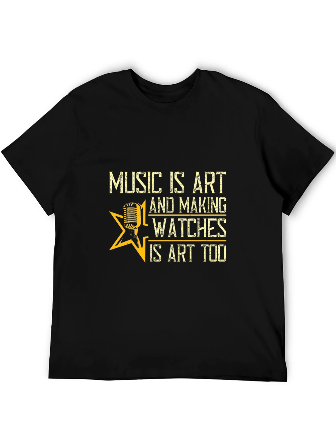 Music and Watches Art T-Shirt