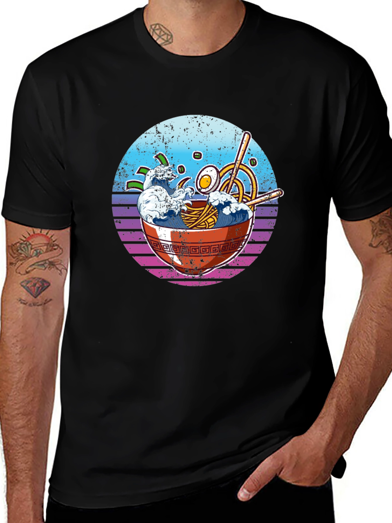 Ramen Wave T-Shirt - Unique Graphic Tee