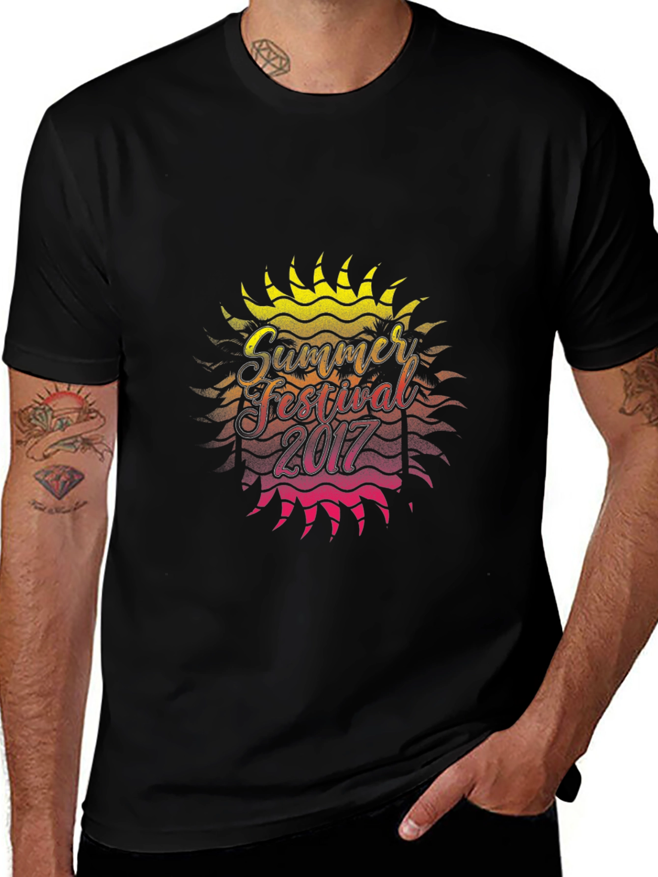 Summer Festival 2017 Graphic Black T-Shirt