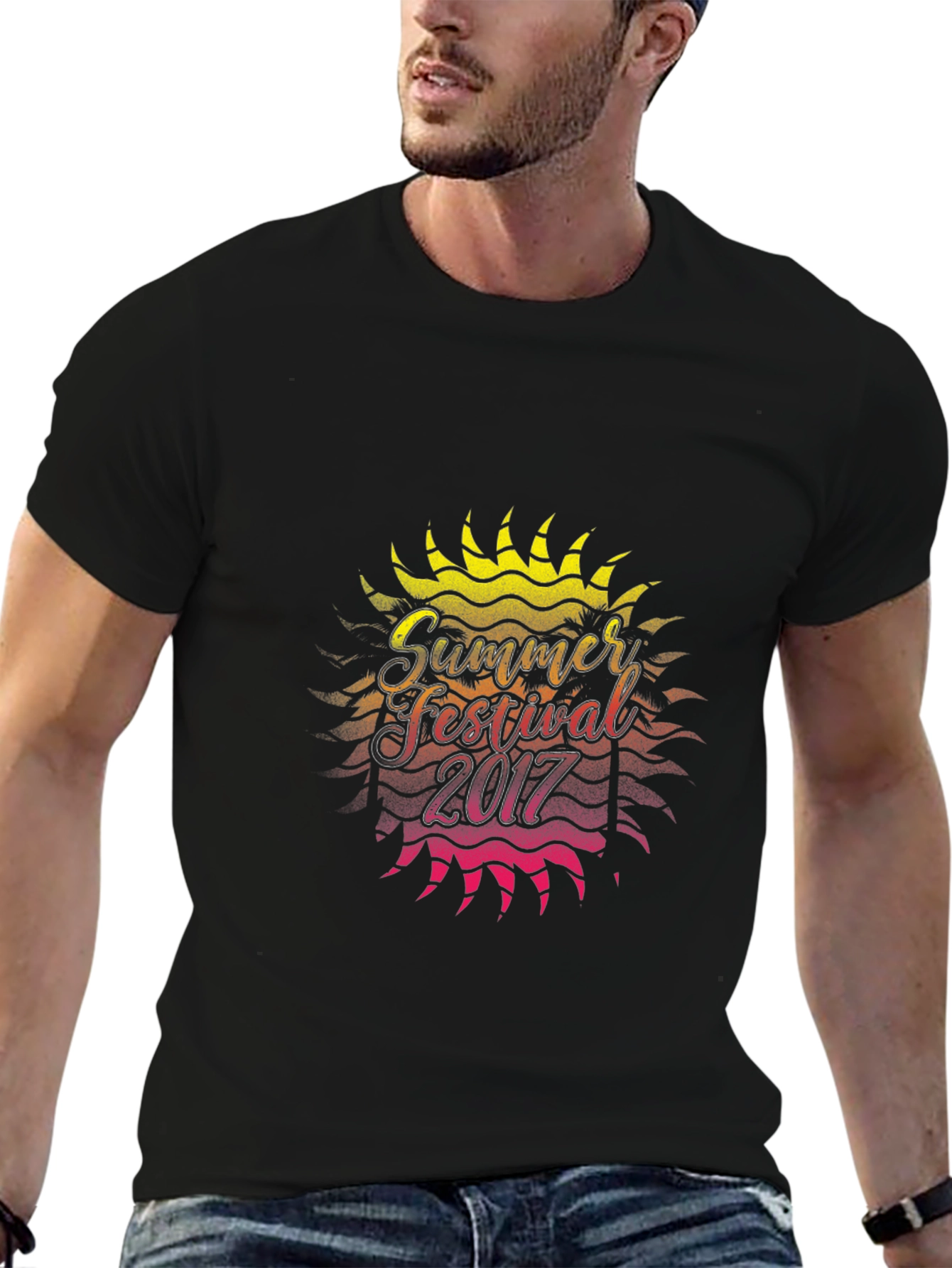 Summer Festival 2017 Graphic Black T-Shirt