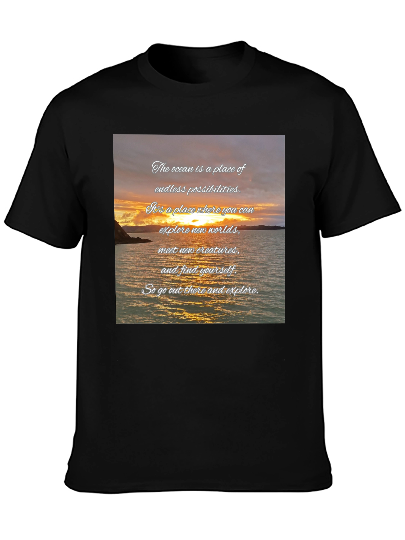 Ocean Sunset Quote Graphic Tee