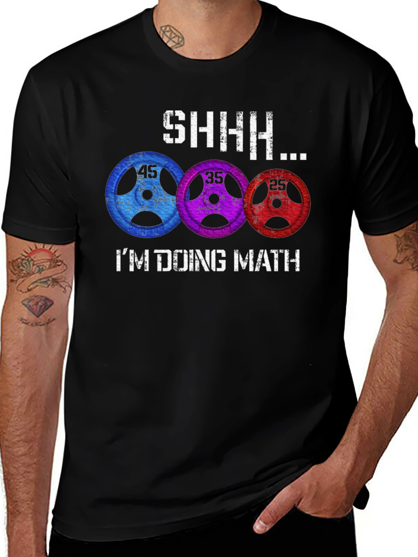 Funny Gym Shirt - Im Doing Math