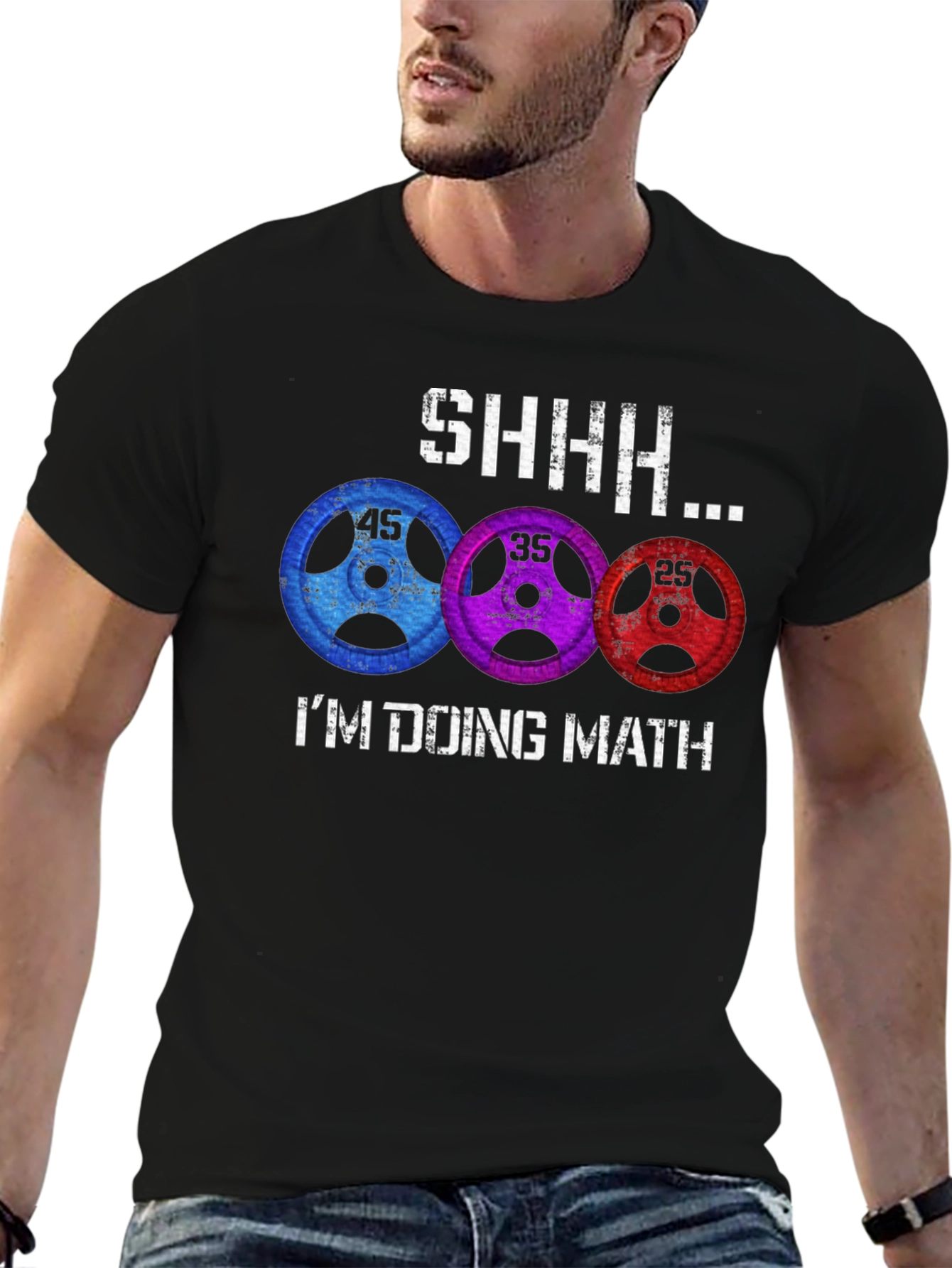 Funny Gym Shirt - Im Doing Math