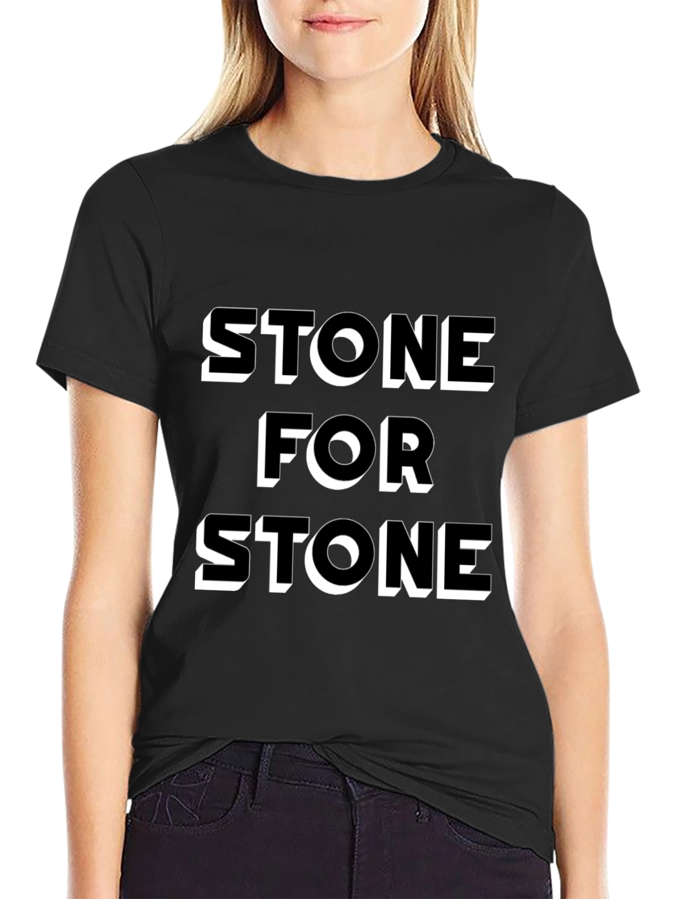 Stone for Stone Black Graphic Tee