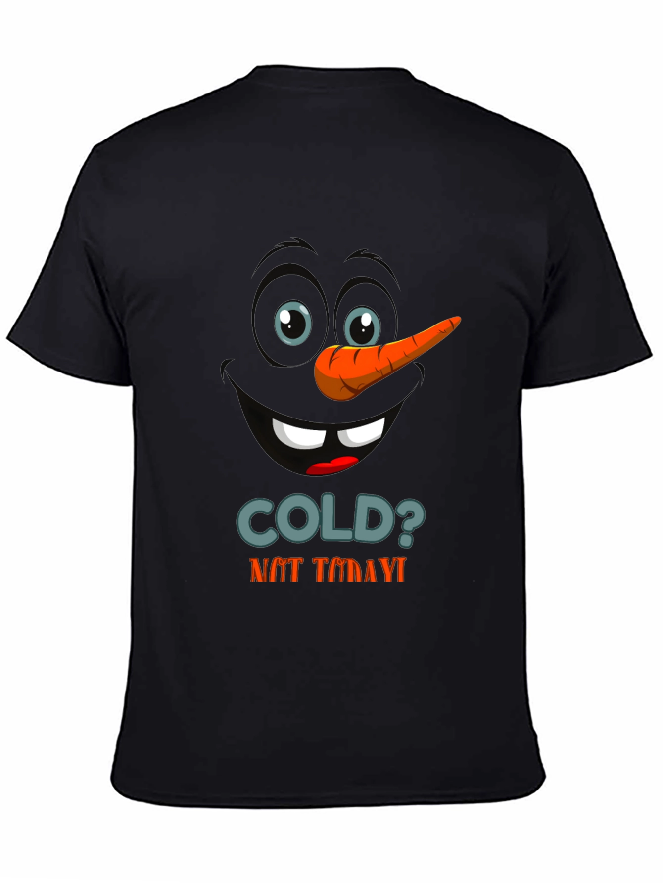 Funny Snowman Face Graphic T-Shirt