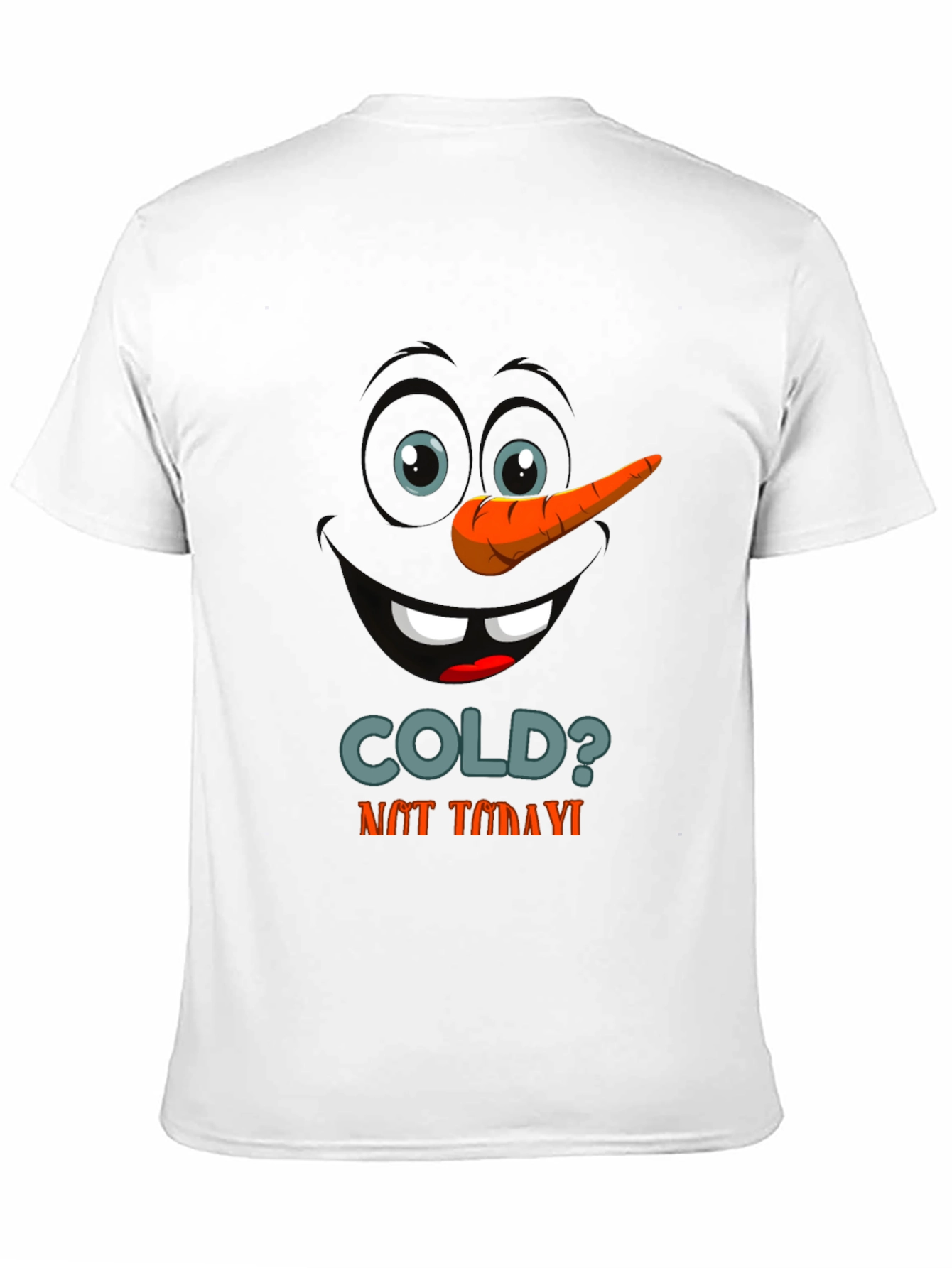 Funny Snowman Face Graphic T-Shirt